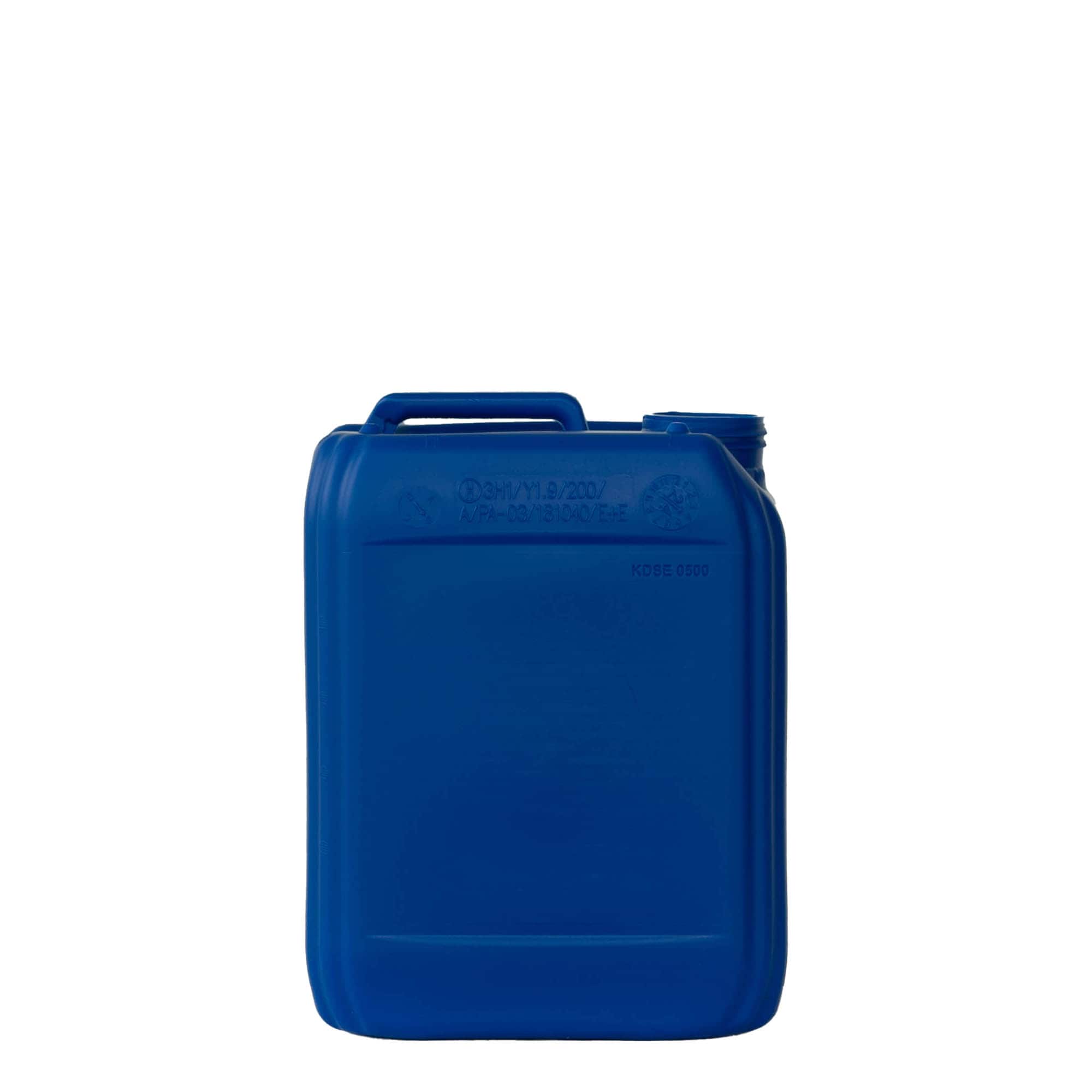 5 l bidão, retangular, plástico HDPE, azul, boca: ND 55