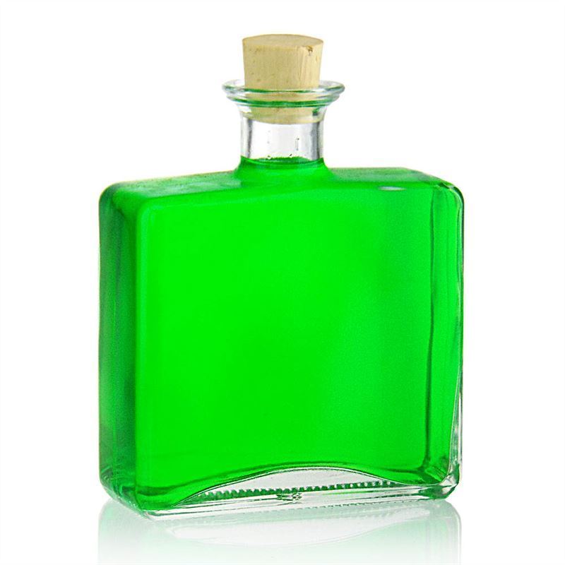 Garrafa de vidro de 500 ml 'Julia', retangular, boca: cortiça Garrafa de vidro de 500 ml 'Julia', retangular, boca: cortiça