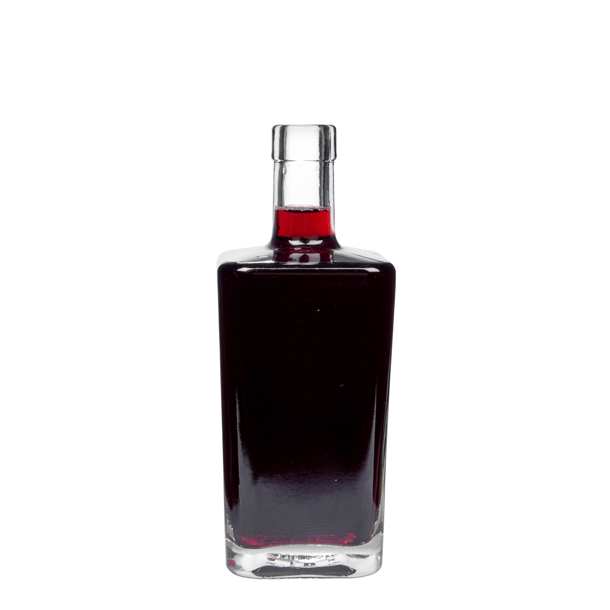 Garrafa de vidro de 500 ml 'Noel', quadrada, boca: cortiça