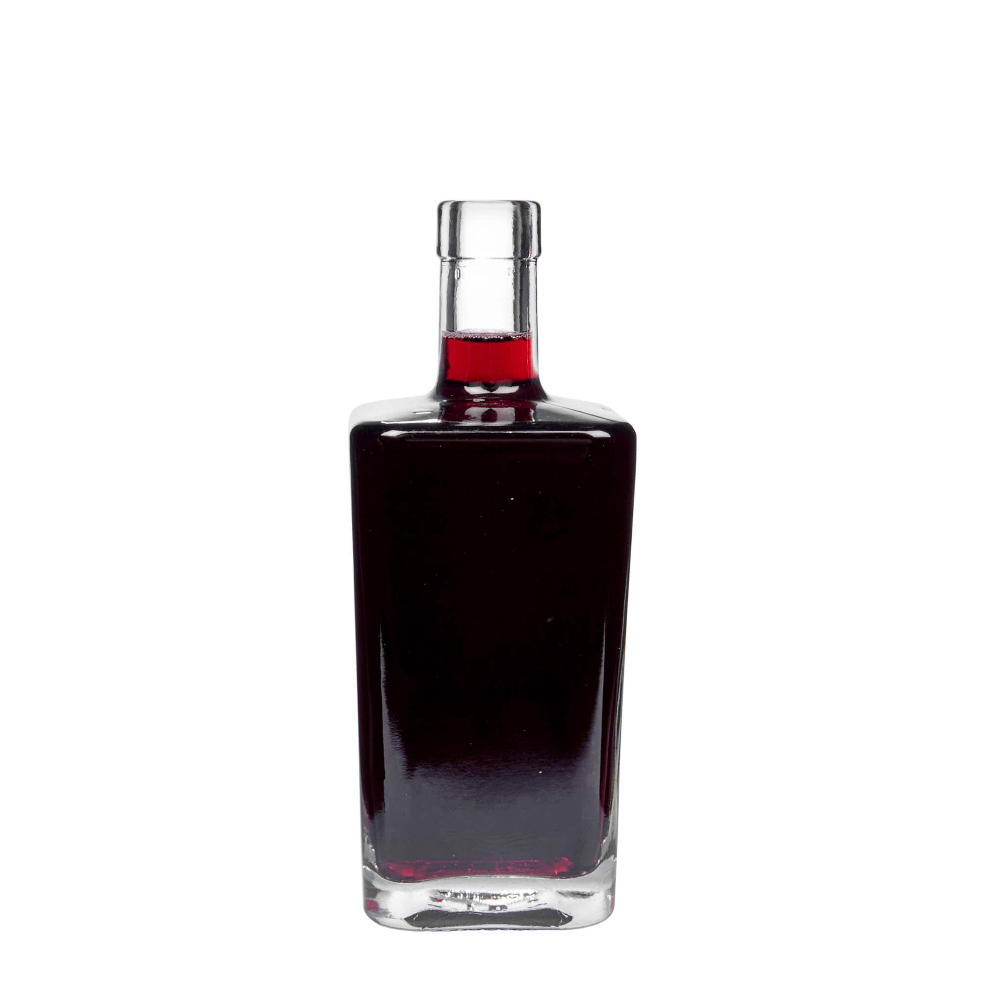 Garrafa de vidro de 500 ml 'Noel', quadrada, boca: cortiça