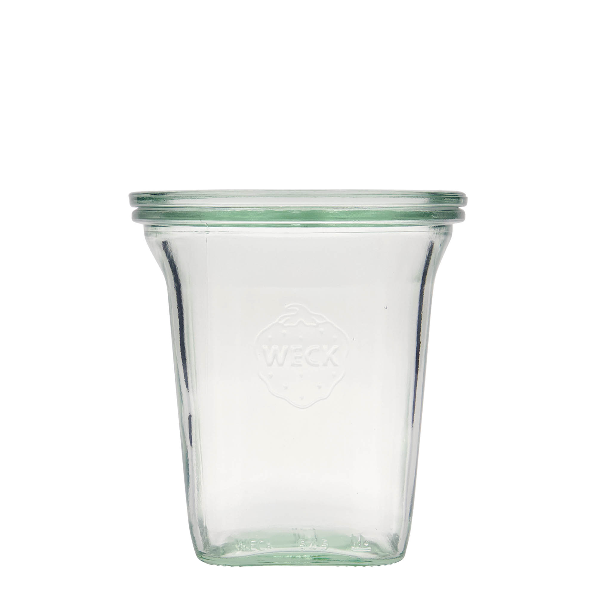 545 ml WECK Quadroglas, quadrado, abertura: borda redonda