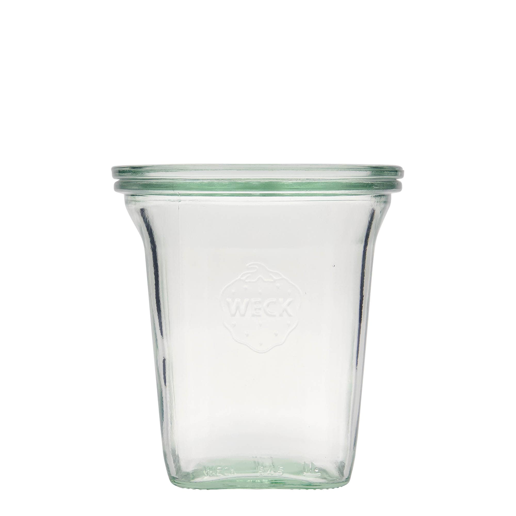 545 ml WECK Quadroglas, quadrado, abertura: borda redonda