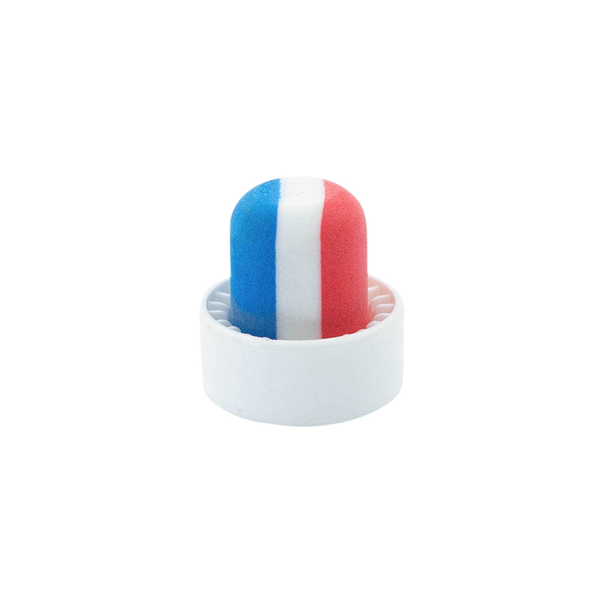 Rolha de aperto 19 mm 'França', plástico, multicolorido, para boca: cortiça