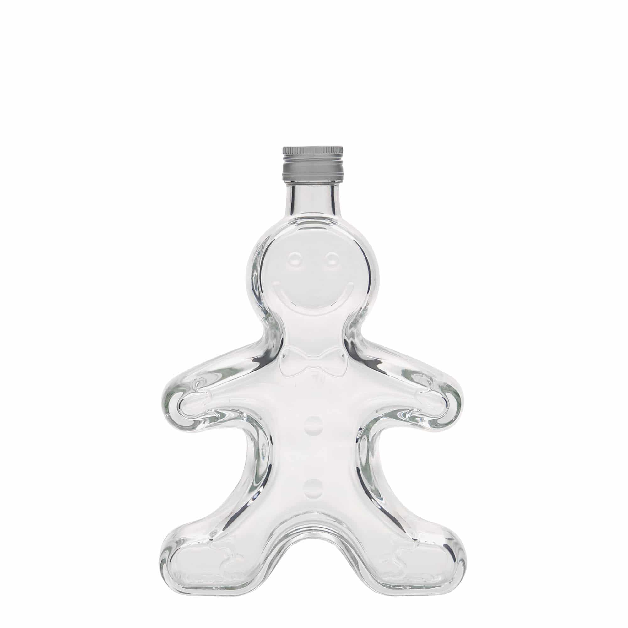 Frasco de vidro de 250 ml 'Boneco de pão de gengibre', Boca: PP 24