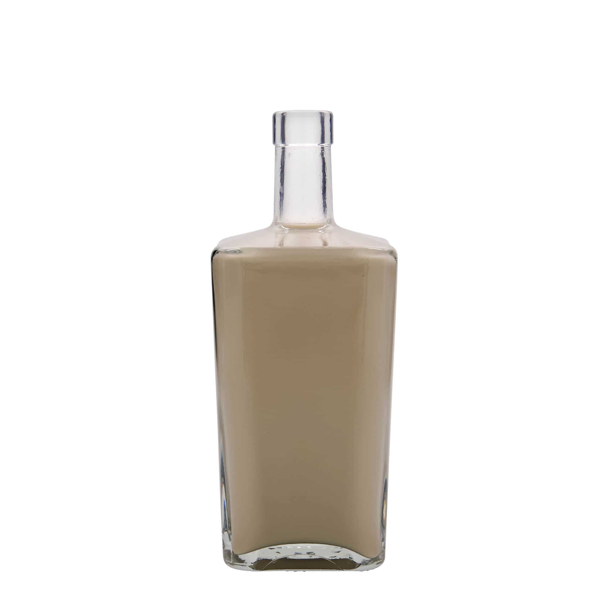 Garrafa de vidro de 700 ml 'Noel', quadrada, boca: cortiça