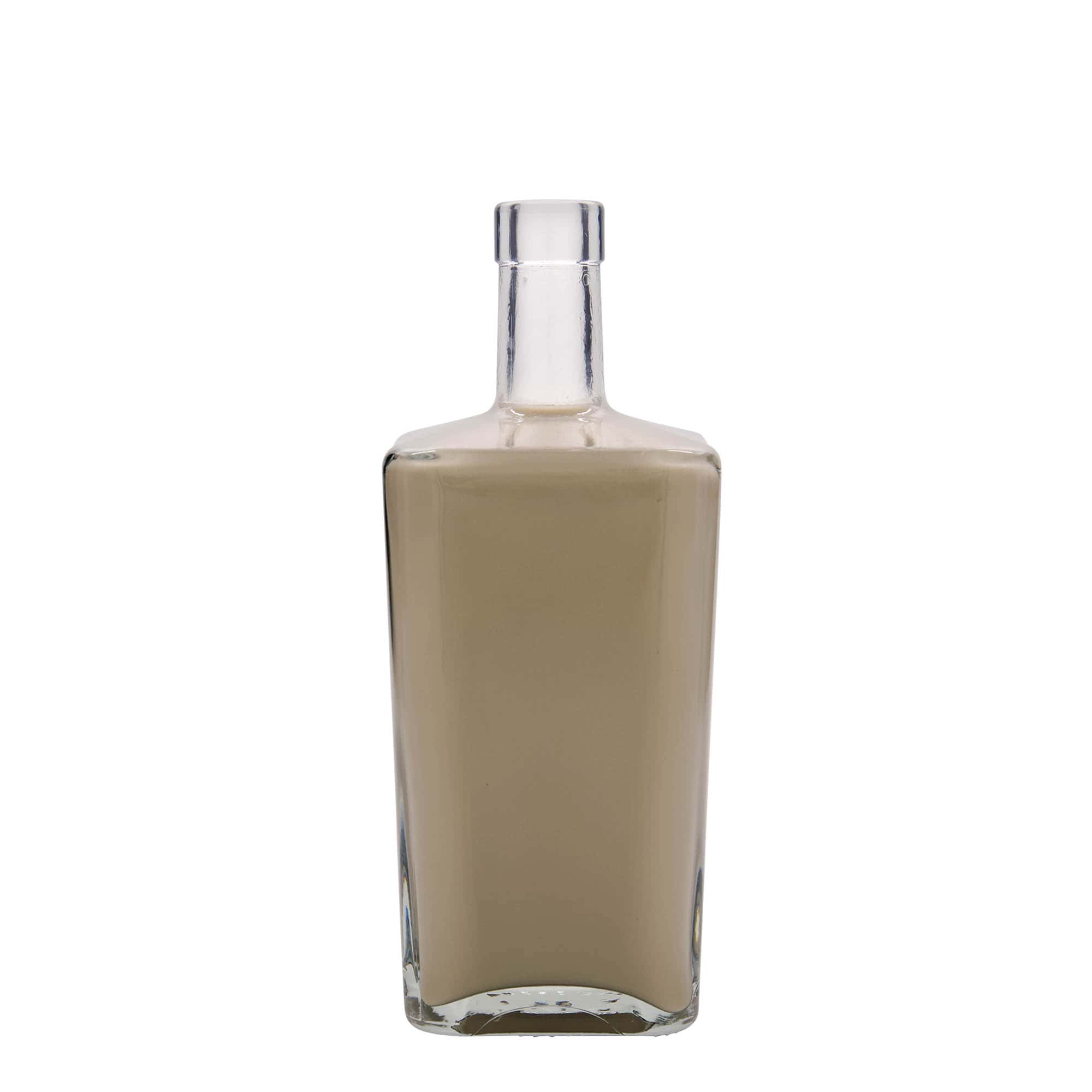 Garrafa de vidro de 700 ml 'Noel', quadrada, boca: cortiça