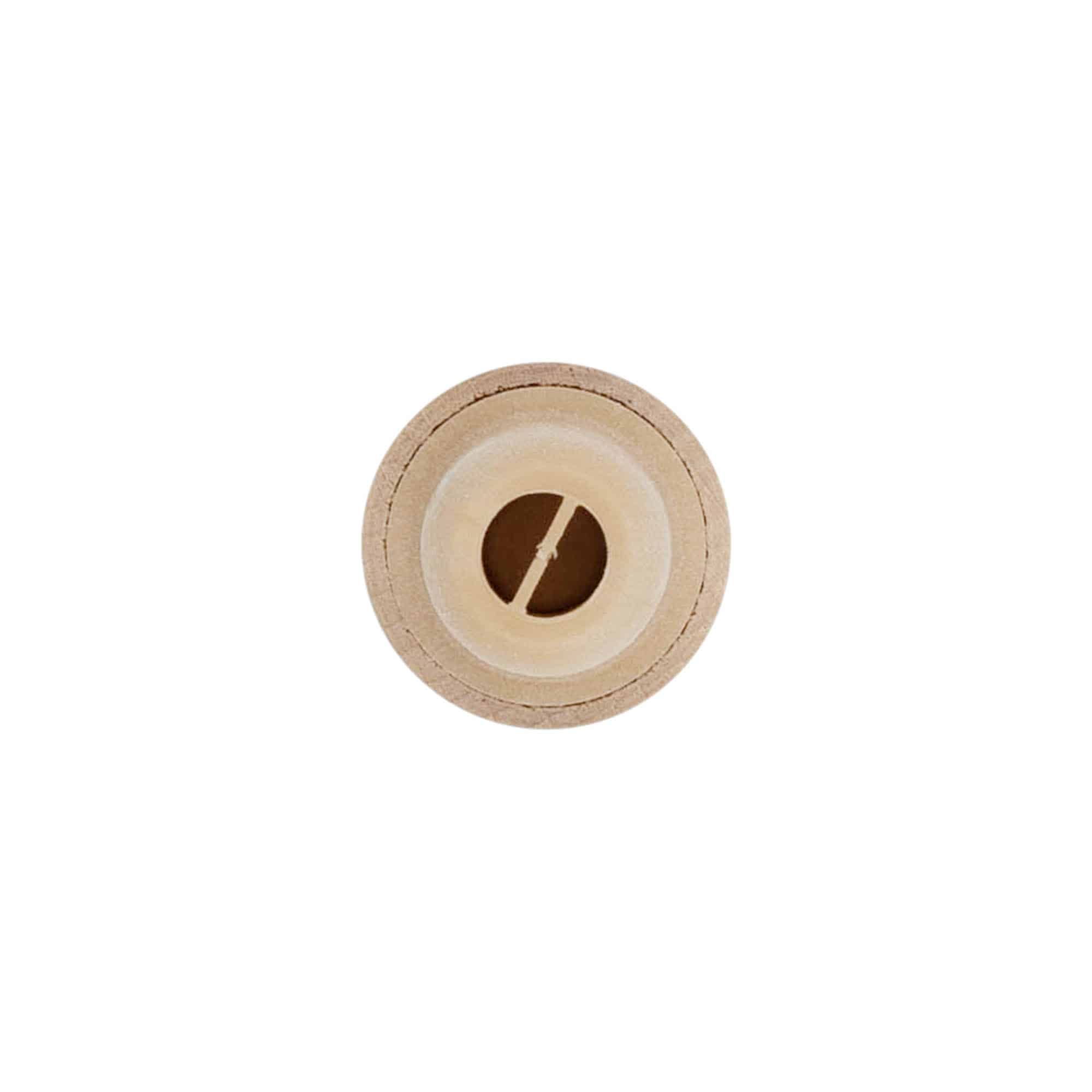 Rolha de pega com abertura dosadora 19 mm, madeira/plástico, bege, para gargalo: cortiça