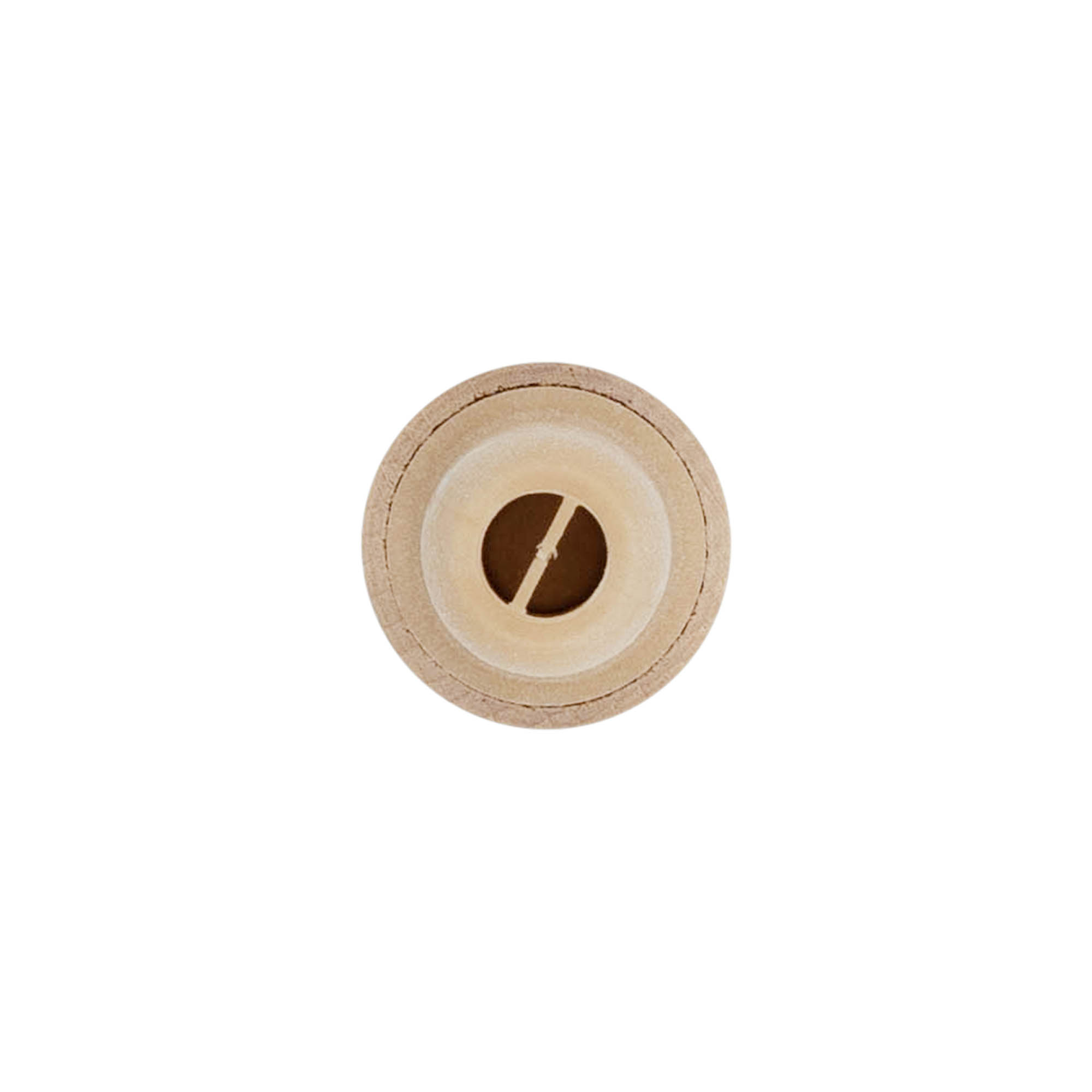 Rolha de pega com abertura dosadora 19 mm, madeira/plástico, bege, para gargalo: cortiça