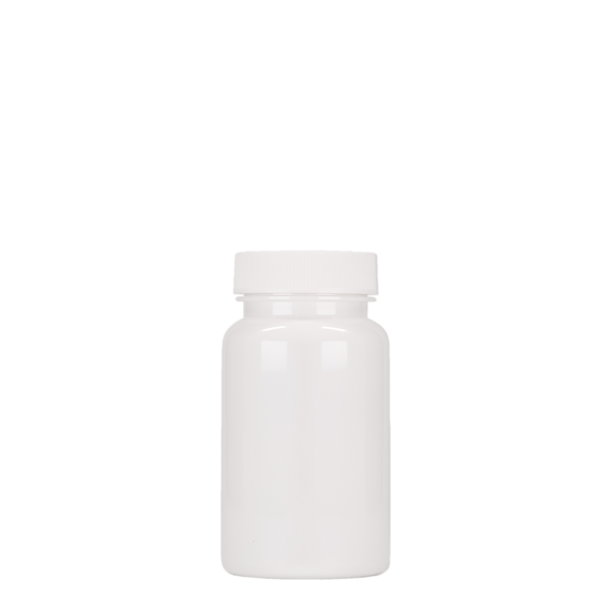 100 ml PET-Packer, plástico, branco, boca: GPI 38/400