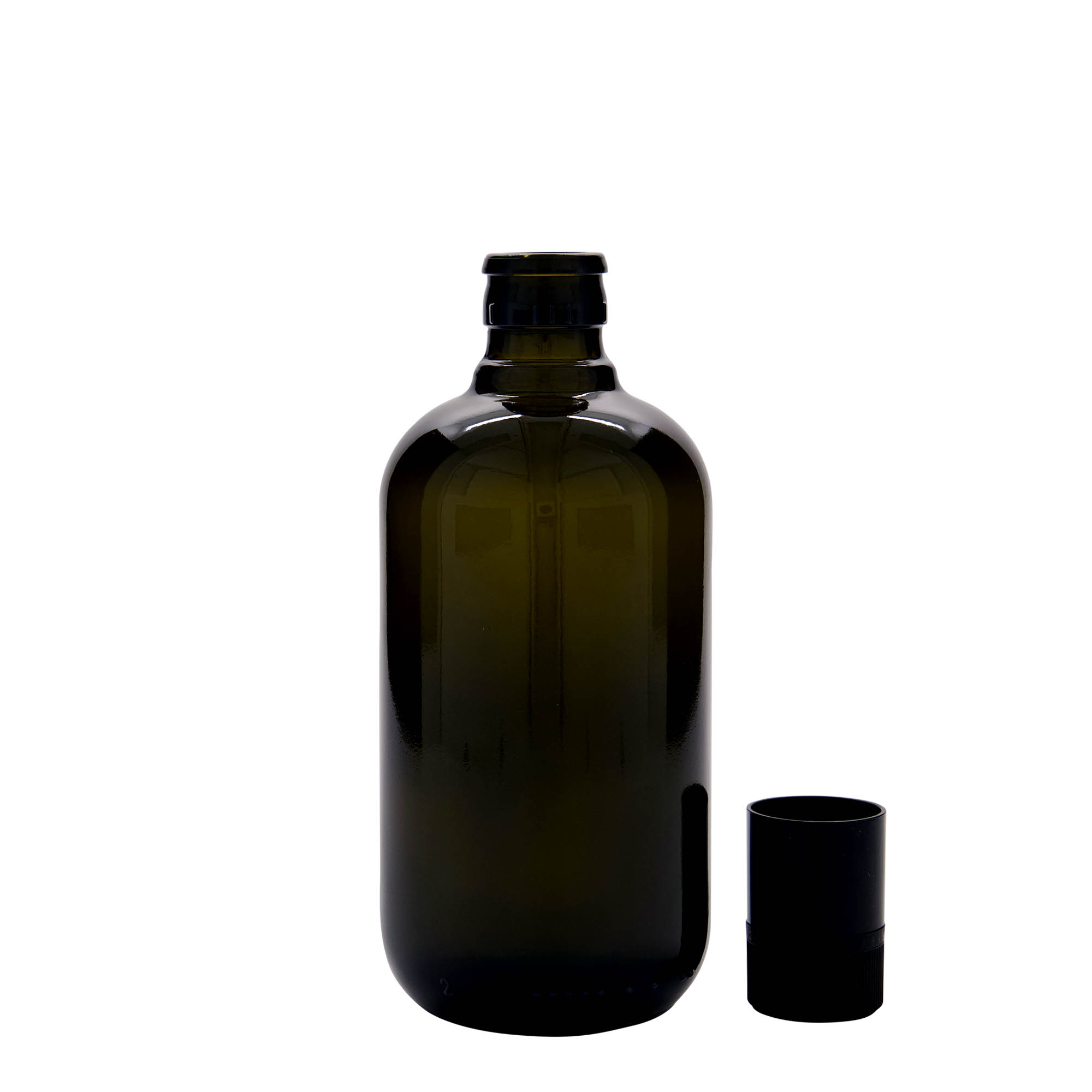 Frasco de vinagre/azeite 'Biolio' 500 ml, vidro verde antigo, bocal: DOP