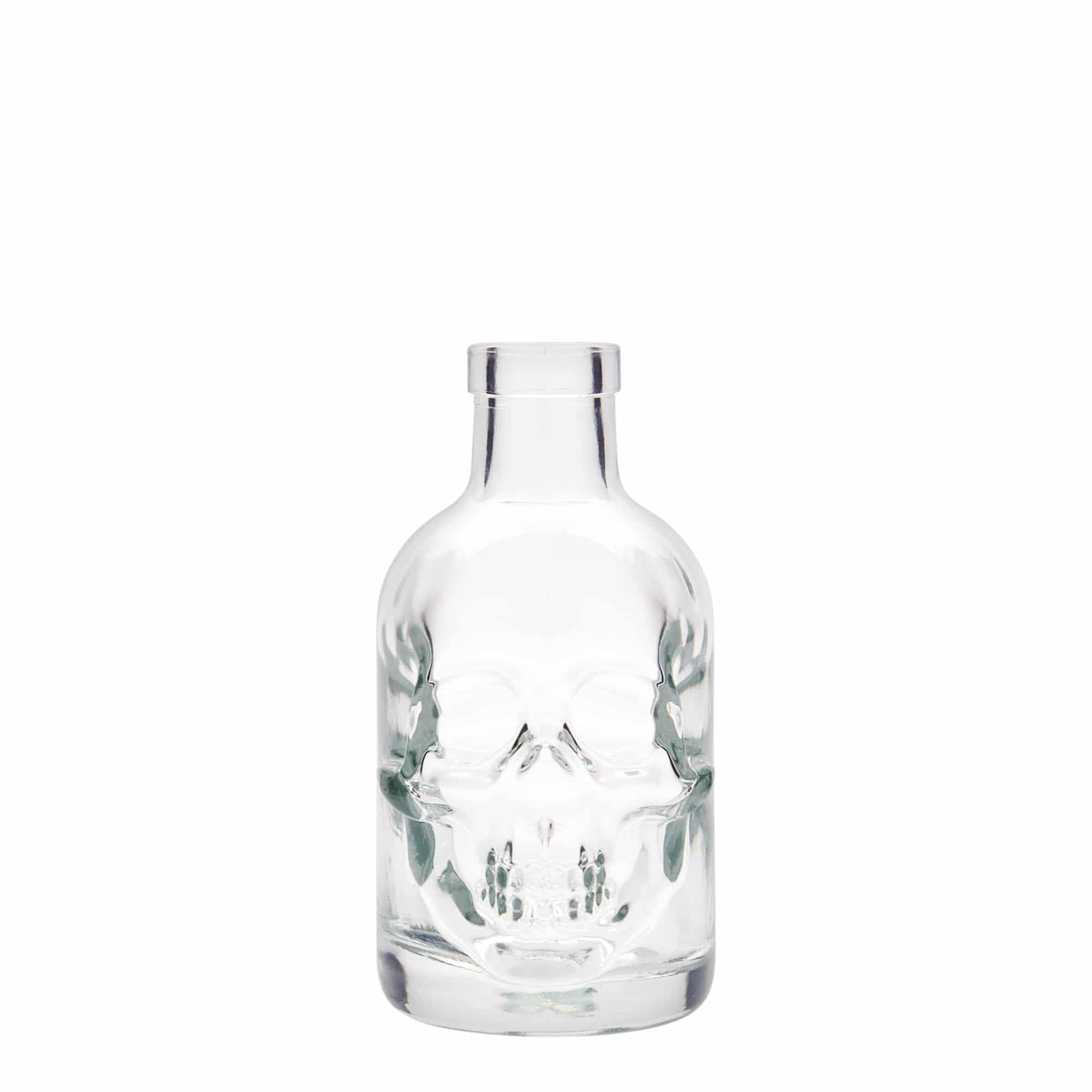 Frasco de vidro de 200 ml 'Caveira', Boca: Cortiça Frasco de vidro de 200 ml 'Caveira', Boca: Cortiça