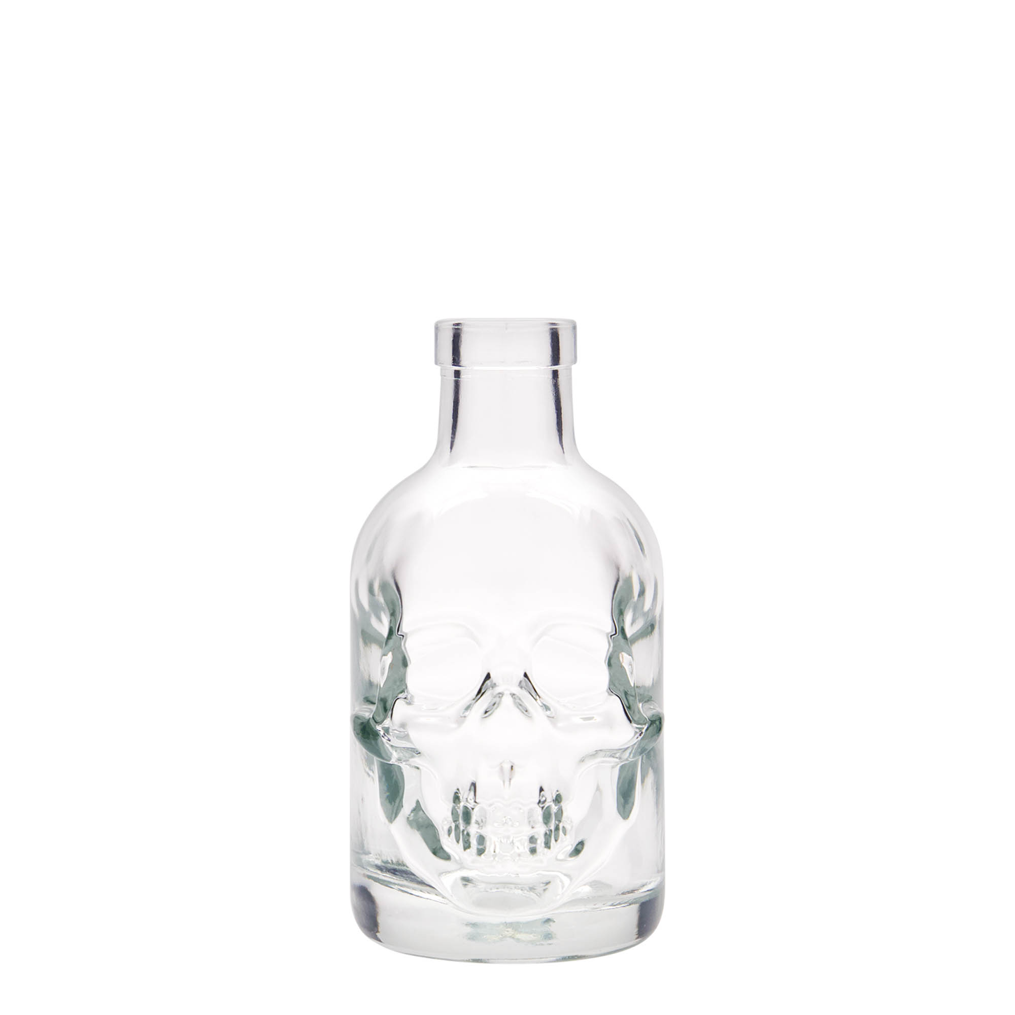 Frasco de vidro de 200 ml 'Caveira', Boca: Cortiça Frasco de vidro de 200 ml 'Caveira', Boca: Cortiça