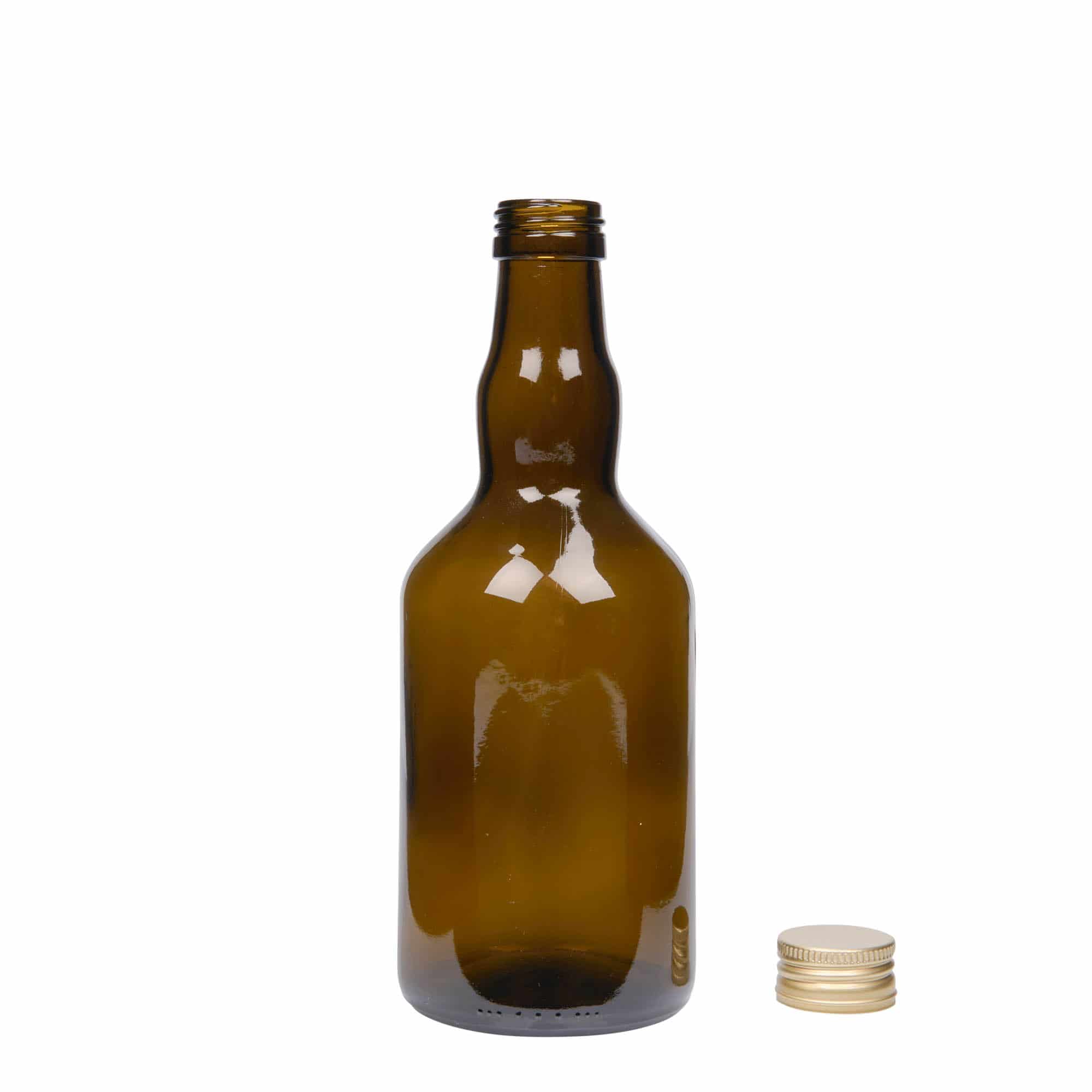 500 ml Garrafa de vidro 'Olona', verde antigo, boca: PP 31,5