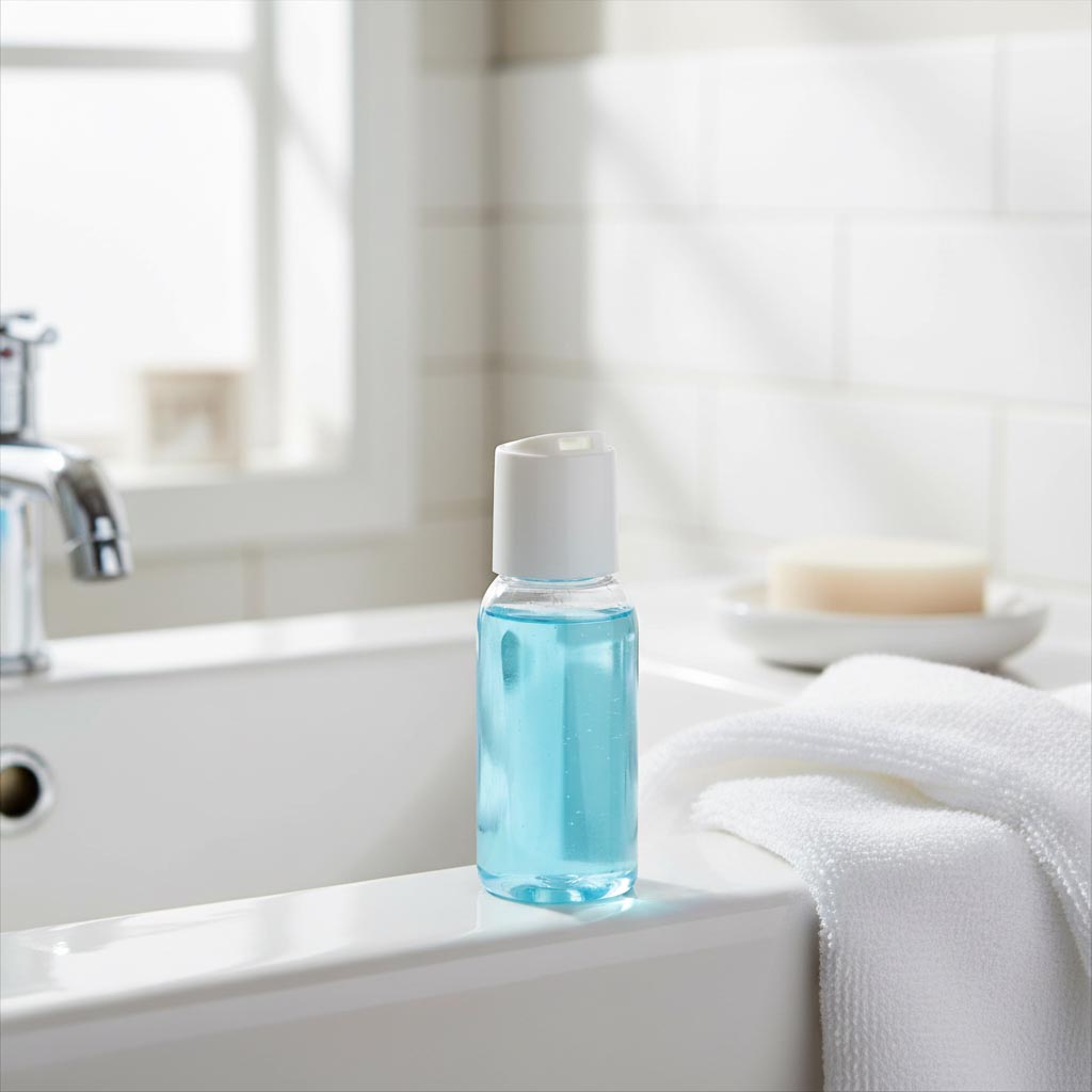 Tampa de rosca Disc Top, plástico PP, branca, para abertura: 20/410