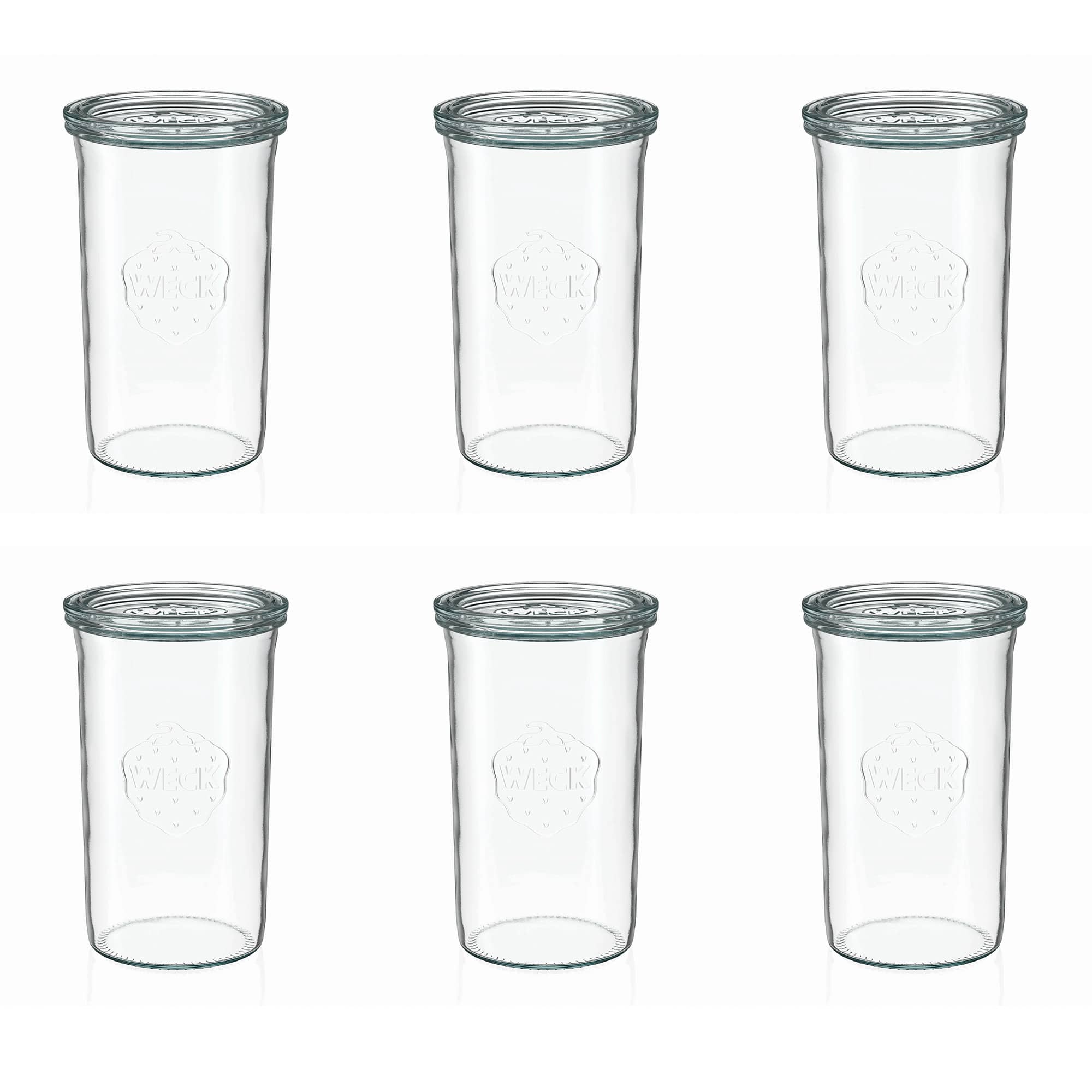 6x 1000 ml frasco WECK com tampa de vidro RR 100