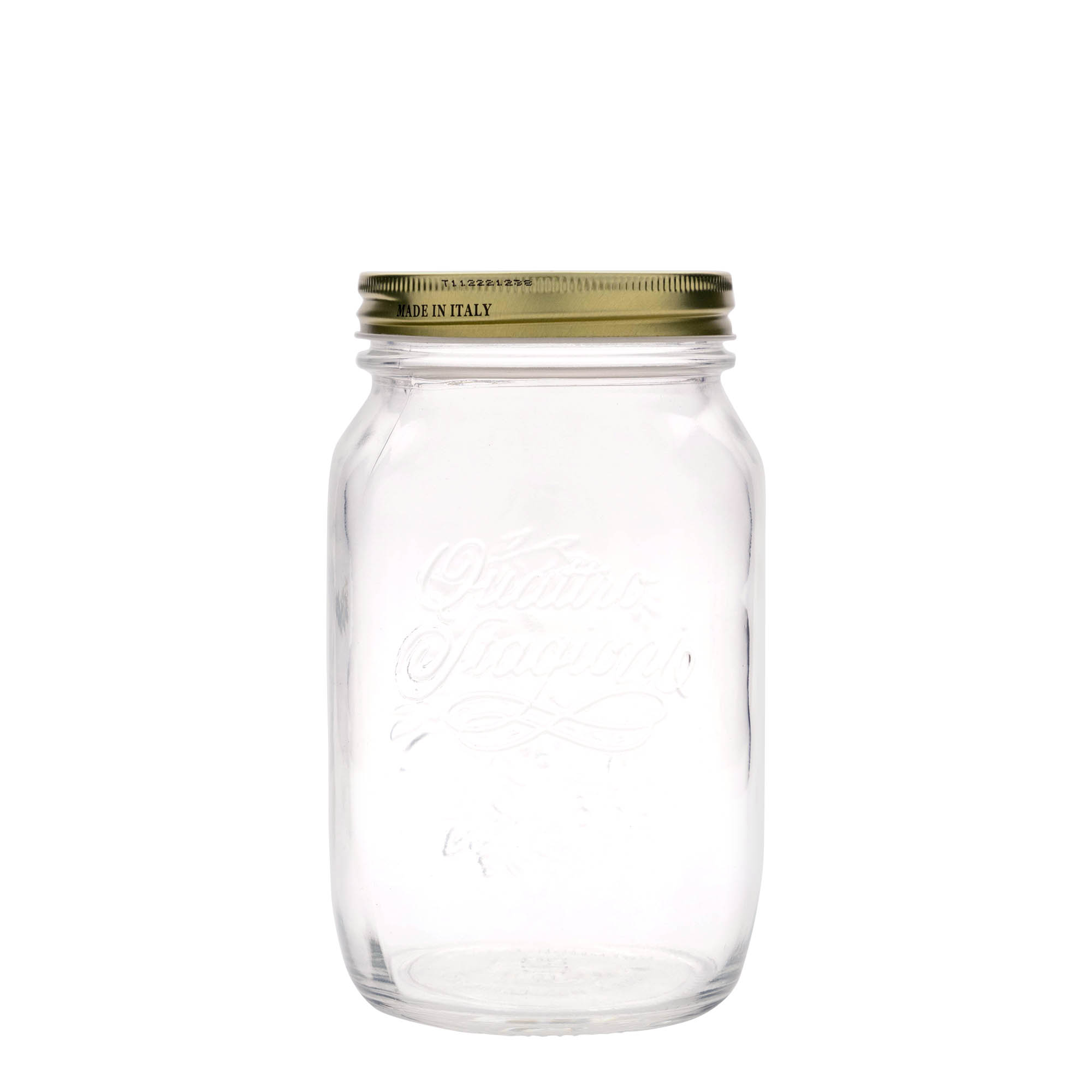 1.000 ml frasco de vidro 'Quattro Stagioni', boca: tampa de rosca 1.000 ml frasco de vidro 'Quattro Stagioni', boca: tampa de rosca