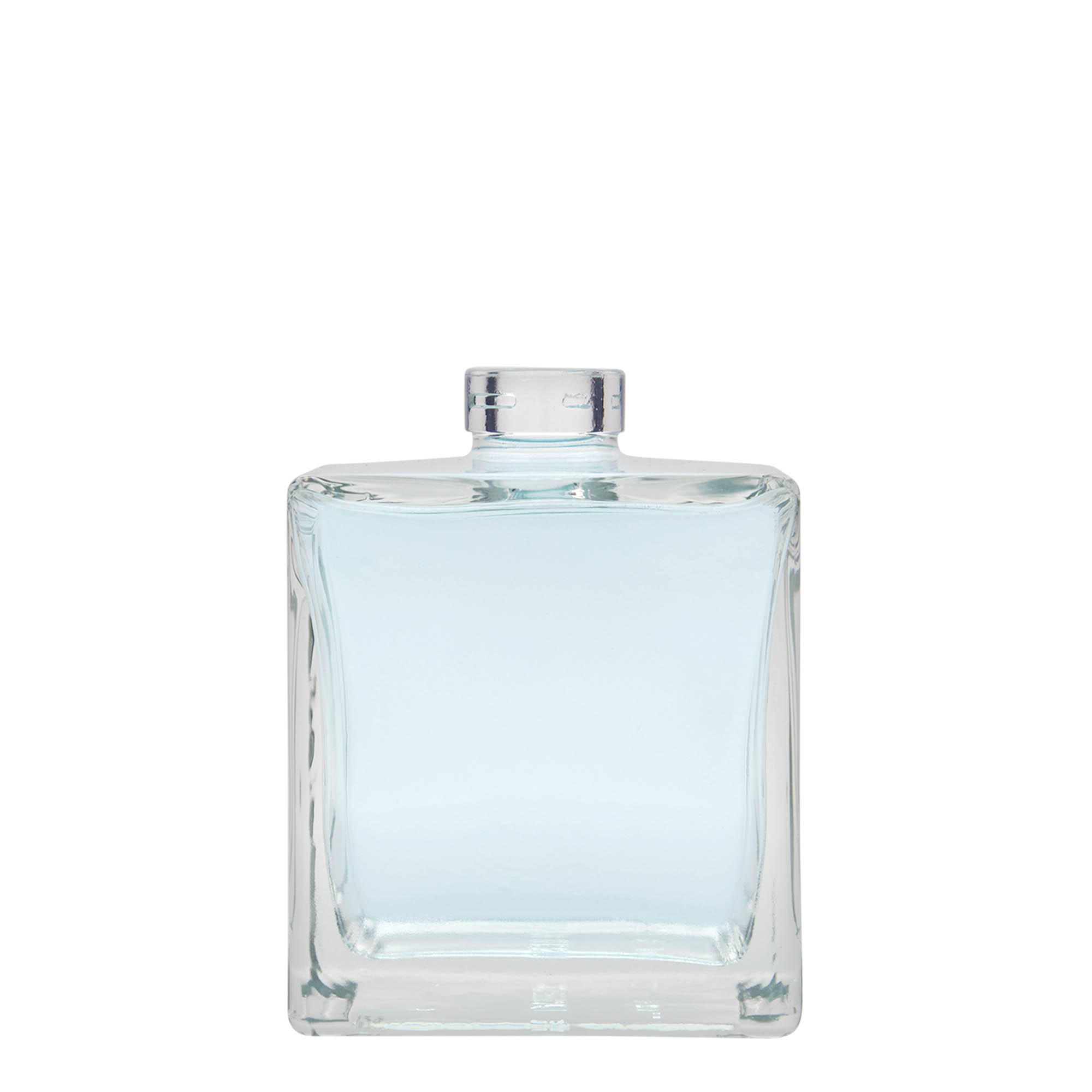 Garrafa de vidro de 500 ml 'Cube', quadrada, bocal: cortiça