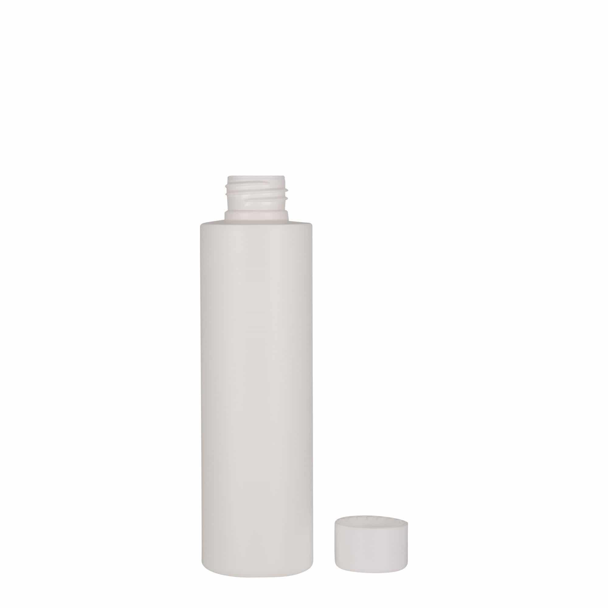 Frasco de plástico de 150 ml 'Pipe', HDPE, branco, bocal: 24/410