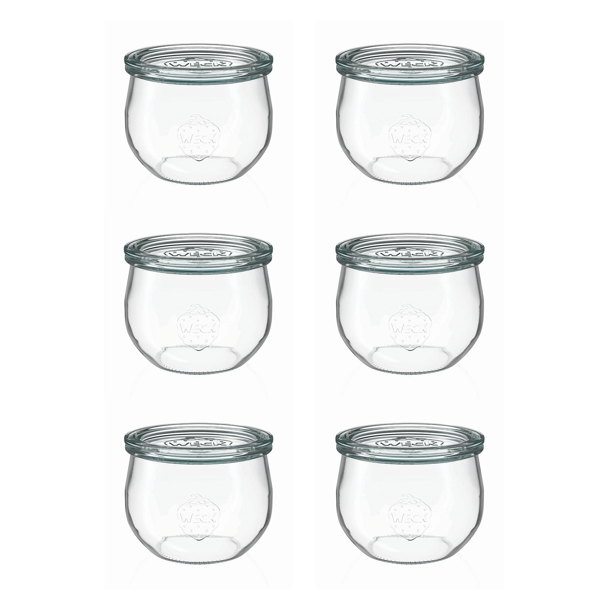 6x 580 ml WECK-frasco de tulipa com tampa de vidro RR 100