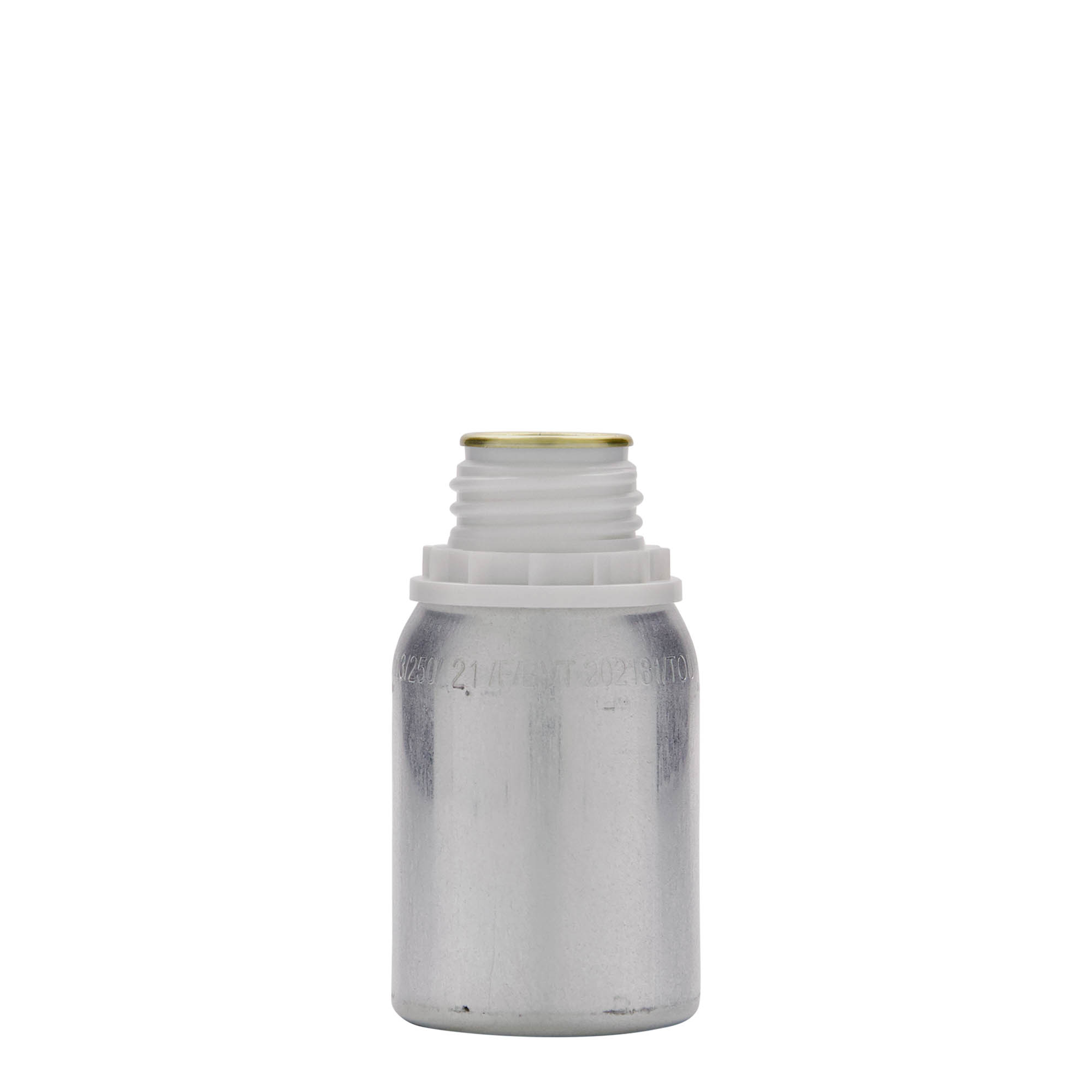 Frasco de alumínio 125 ml, metal, prata, boca: DIN 32 Frasco de alumínio 125 ml, metal, prata, boca: DIN 32