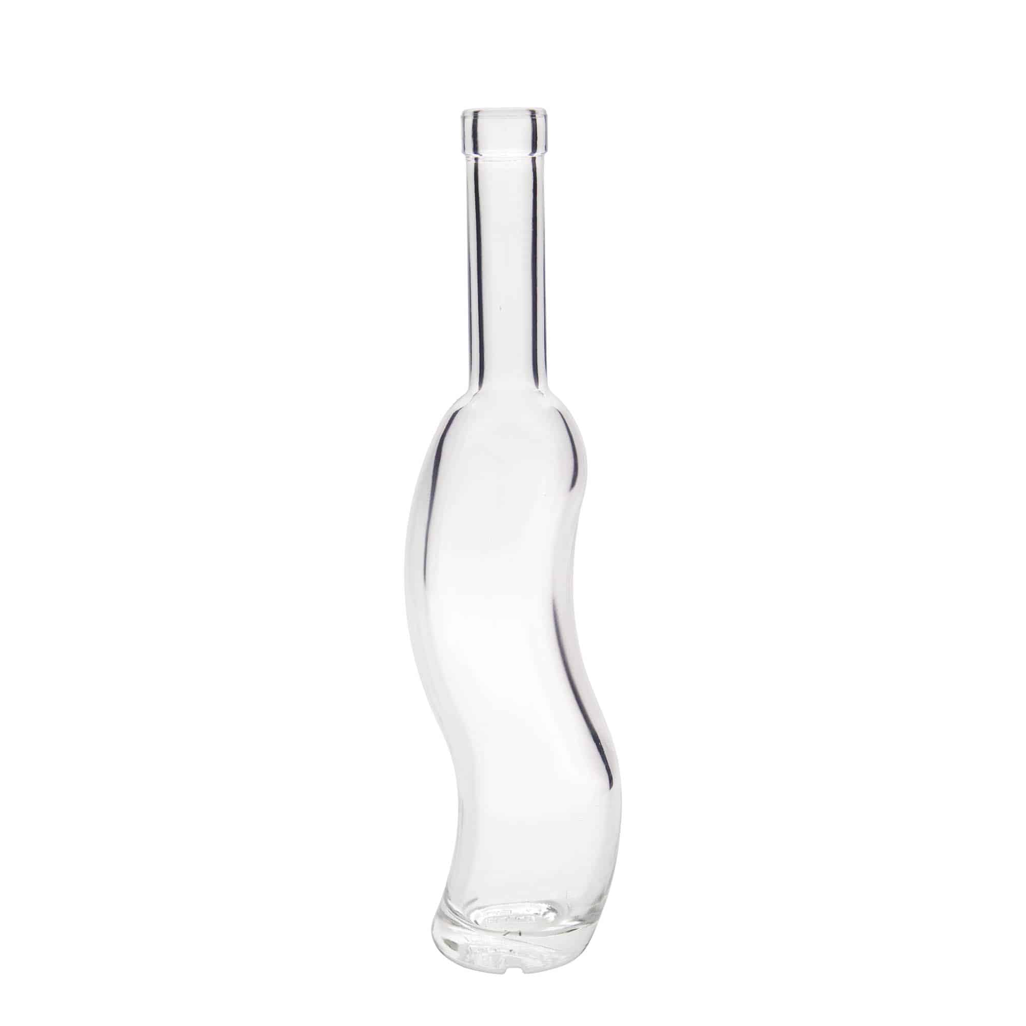 Garrafa de vidro de 350 ml 'La-Ola', semi-redonda, Boca: Cortiça