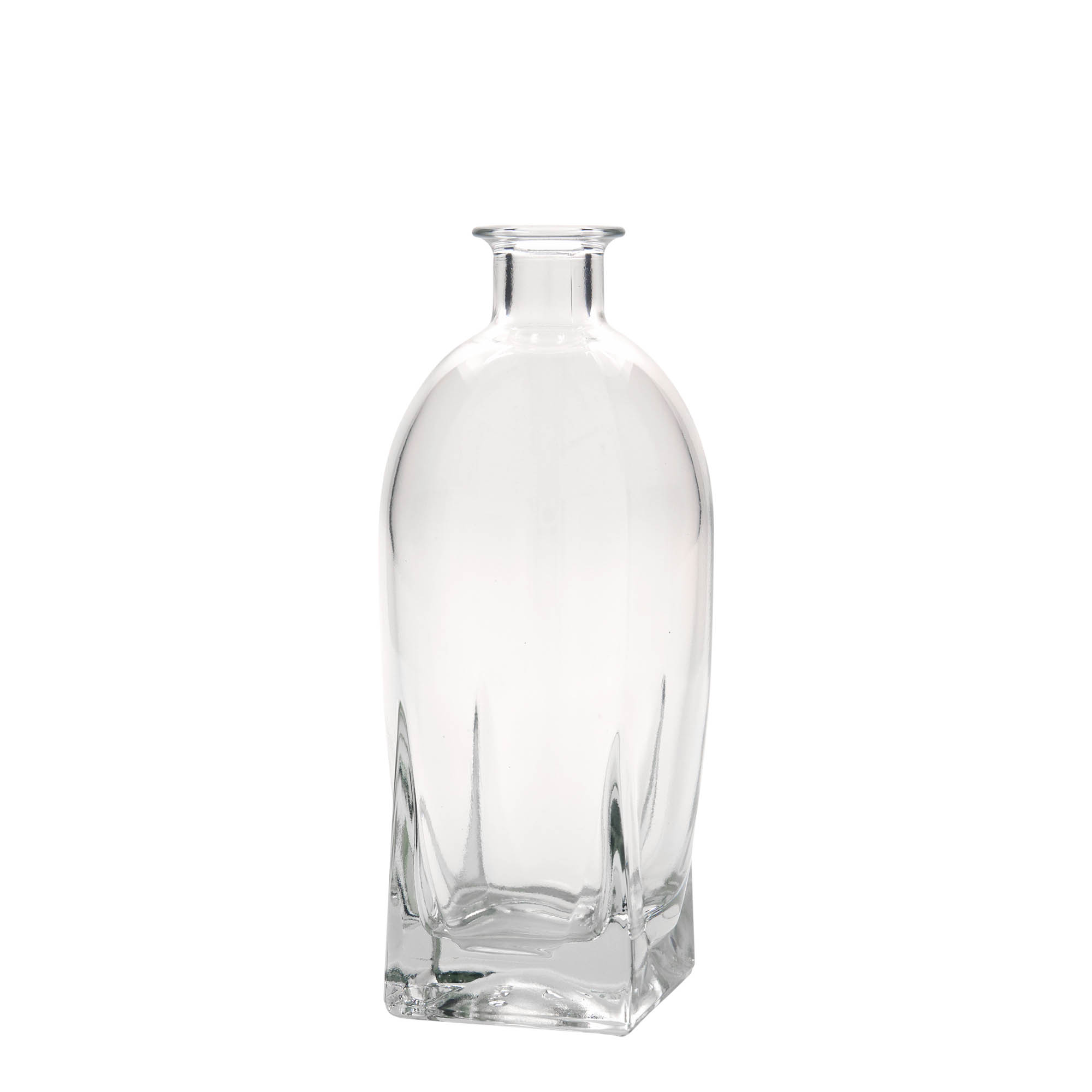 Garrafa de vidro de 500 ml 'Zino', quadrada, boca: cortiça Garrafa de vidro de 500 ml 'Zino', quadrada, boca: cortiça