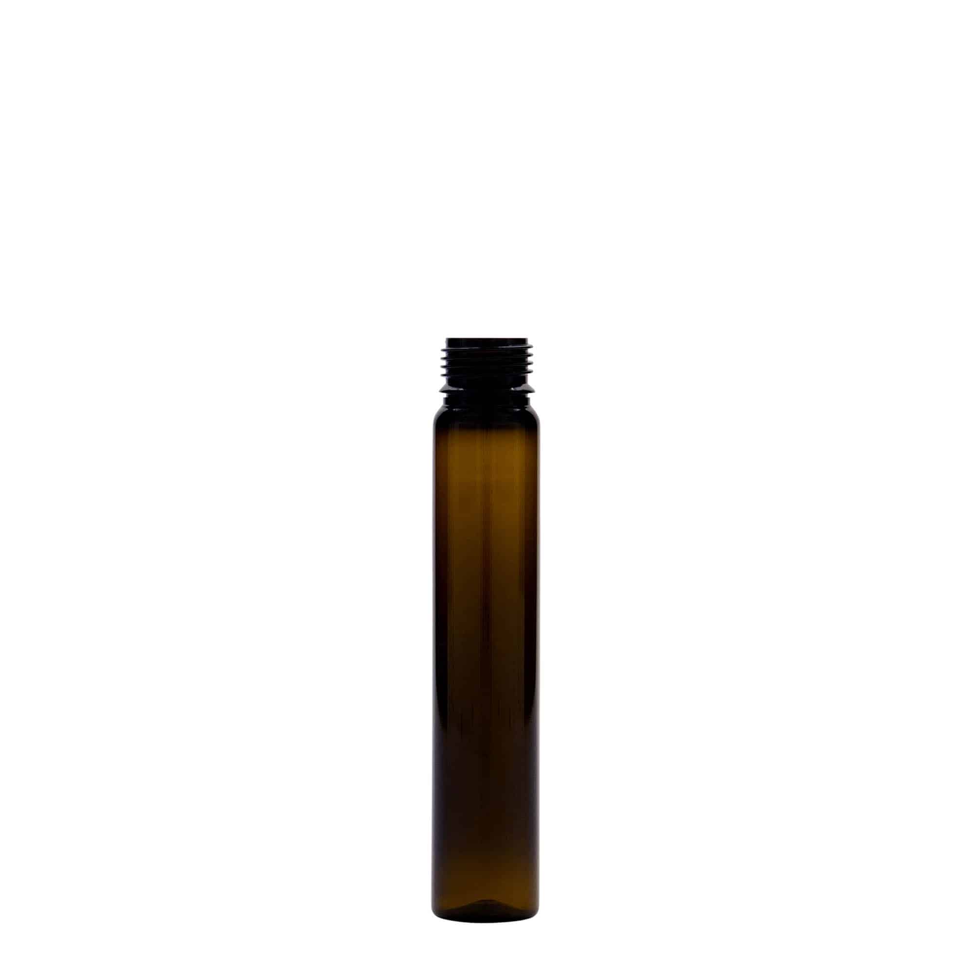 25 ml tubo PET, plástico, castanho, abertura: tampa de rosca
