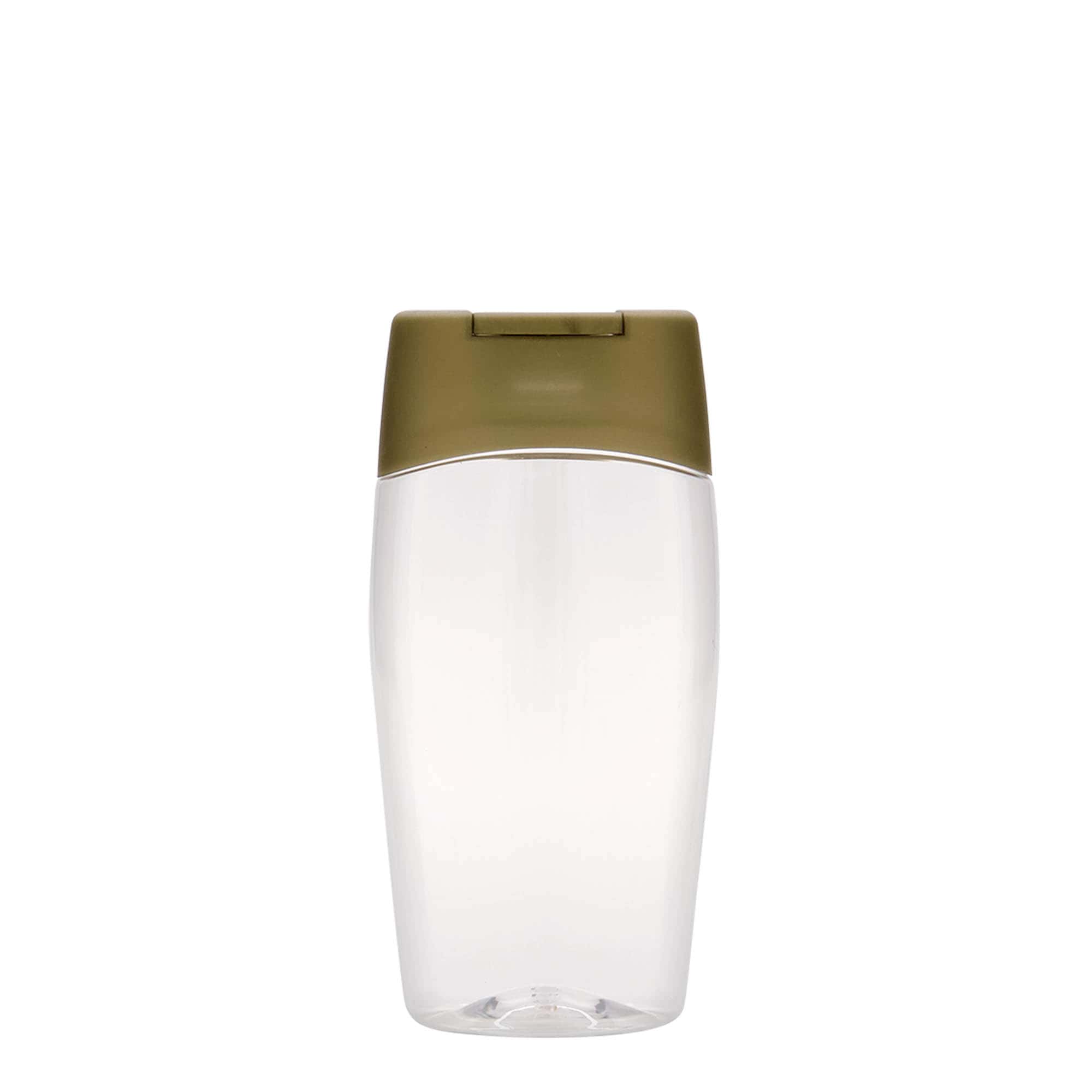 Garrafa PET de 200 ml 'Squeeze', oval, plástico