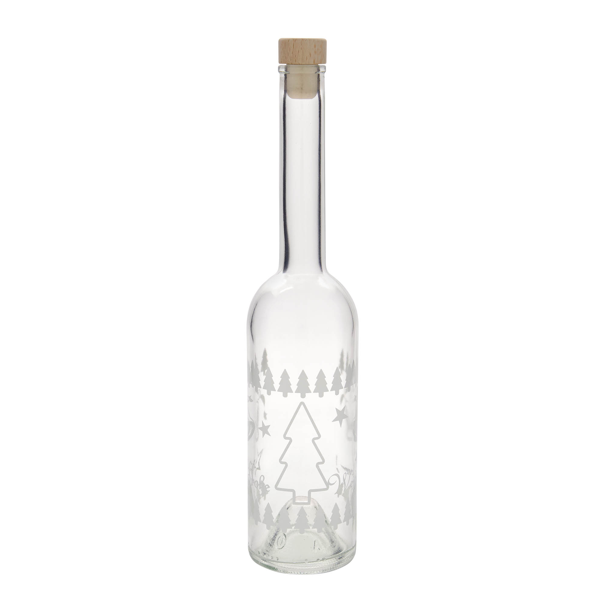 Garrafa de vidro 500 ml 'Ópera', motivo: Natal clássico, boca: rolha Garrafa de vidro 500 ml 'Ópera', motivo: Natal clássico, boca: rolha