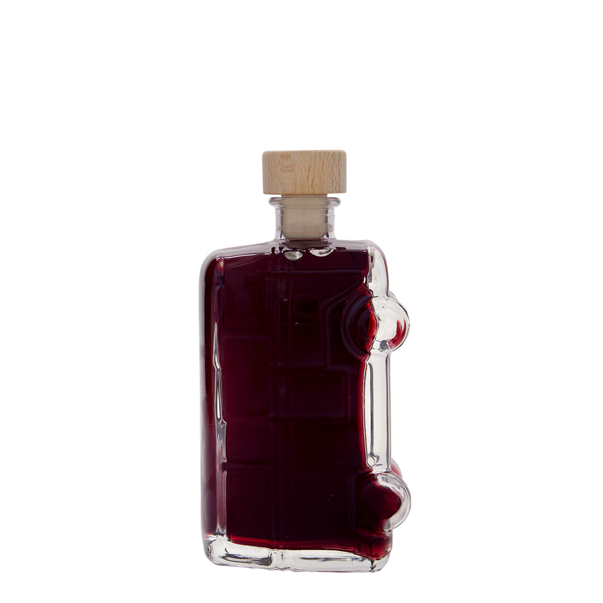 Garrafa de vidro de 200 ml 'Bulli', Boca: Cortiça