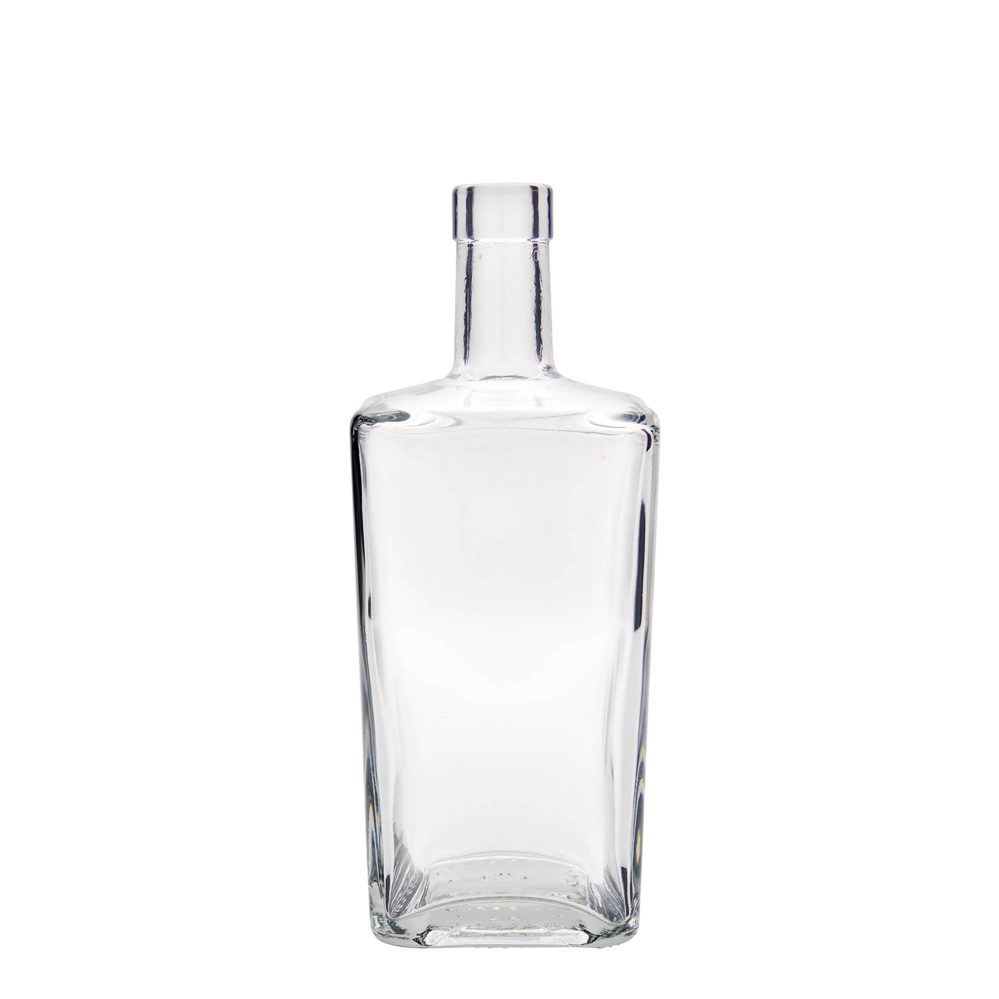 Garrafa de vidro de 700 ml 'Noel', quadrada, boca: cortiça