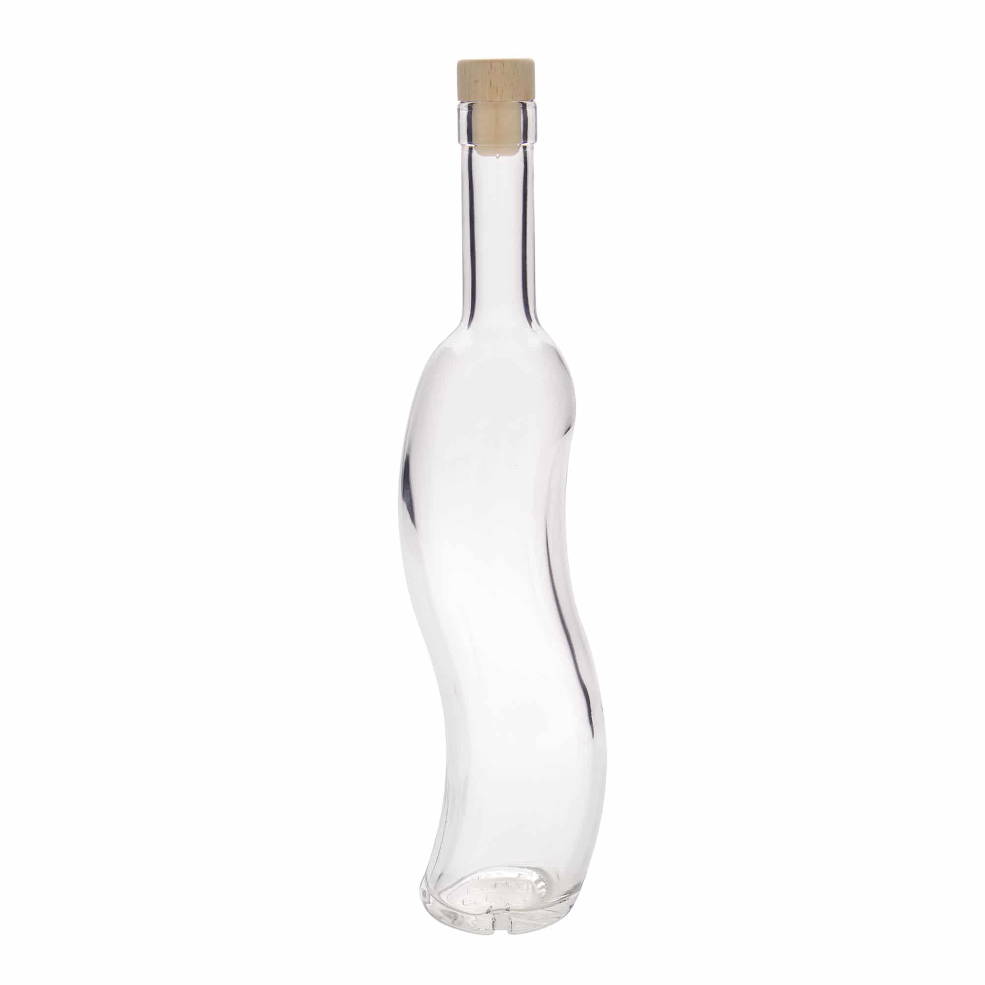 Garrafa de vidro de 500 ml 'La-Ola', semi-redonda, boca: cortiça