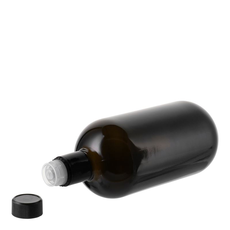 Garrafa de vinagre/azeite 'Biolio' 750 ml, vidro, verde antigo, bocal: DOP