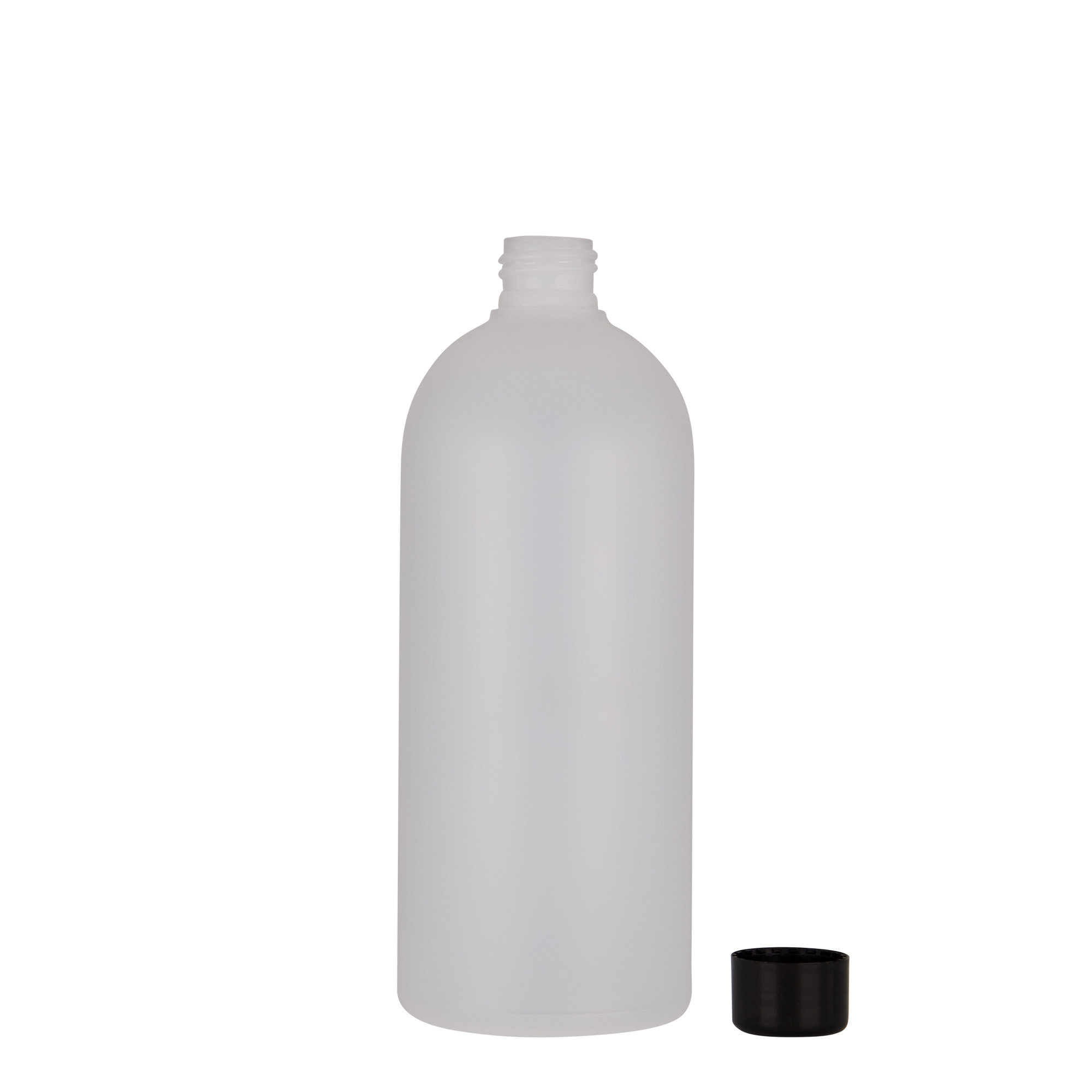 Frasco de plástico de 500 ml 'Tuffy', HDPE, natural, boca: 24/410