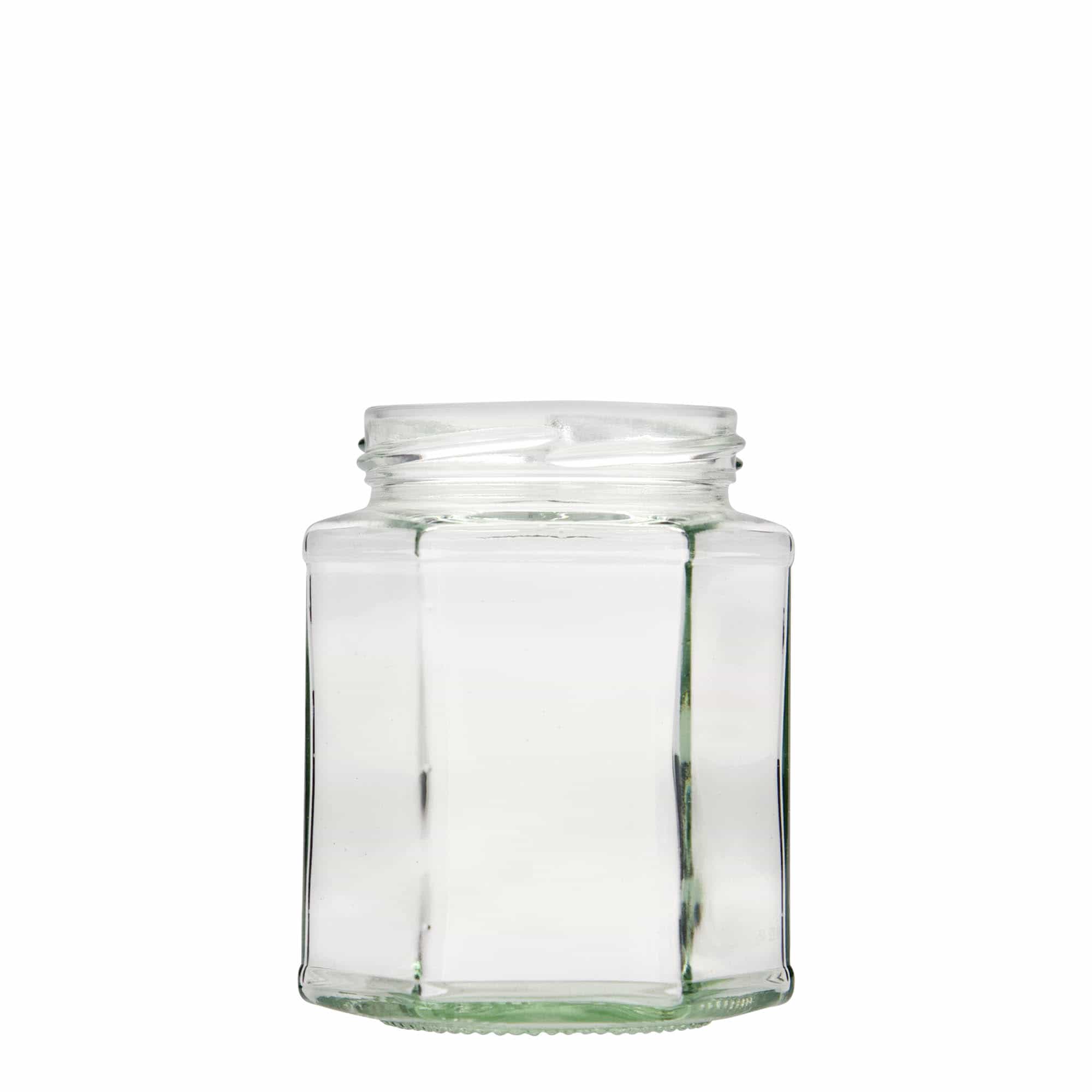 324 ml Frasco hexagonal, boca: Twist-Off (TO 66) 324 ml Frasco hexagonal, boca: Twist-Off (TO 66)