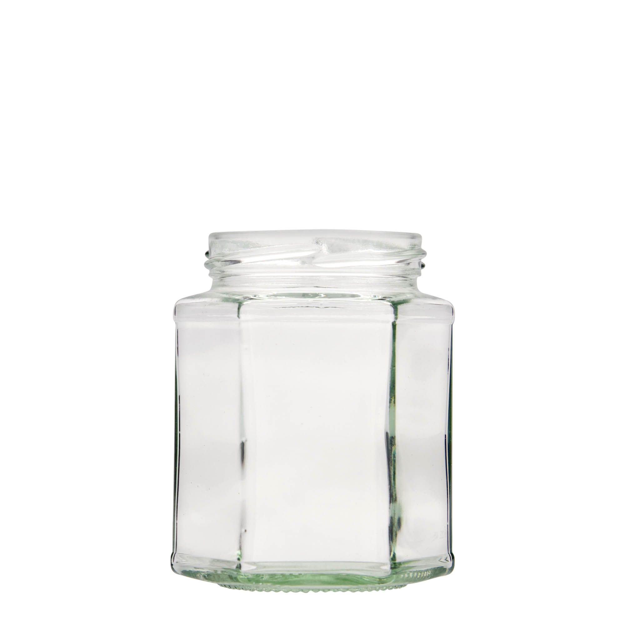324 ml frasco hexagonal, boca: Twist-Off (TO 66) 324 ml frasco hexagonal, boca: Twist-Off (TO 66)