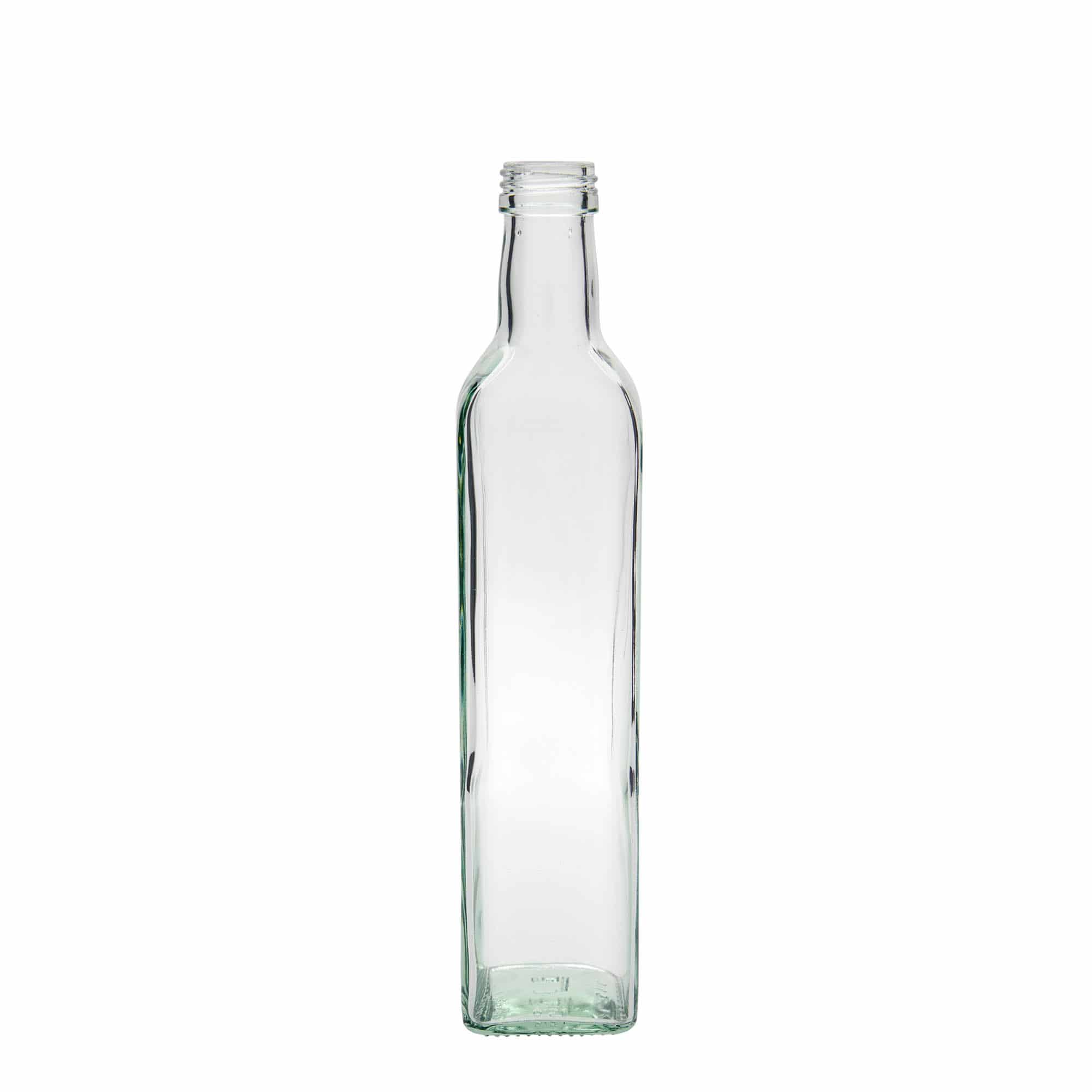 500 ml Garrafa de vidro 'Marasca', quadrada, boca: PP 31,5 500 ml Garrafa de vidro 'Marasca', quadrada, boca: PP 31,5