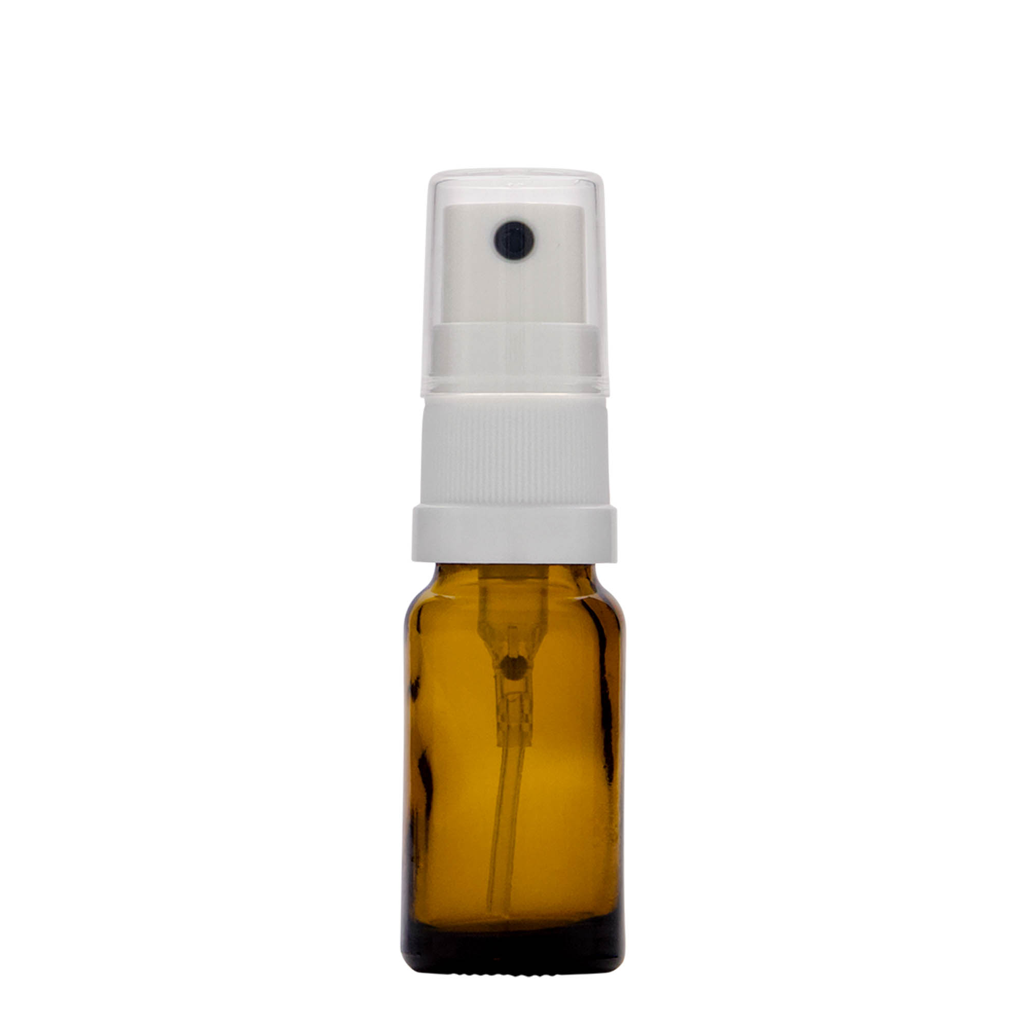 Frasco de spray de 10 ml, medicamento, vidro, castanho, bocal: DIN 18 Frasco de spray de 10 ml, medicamento, vidro, castanho, bocal: DIN 18