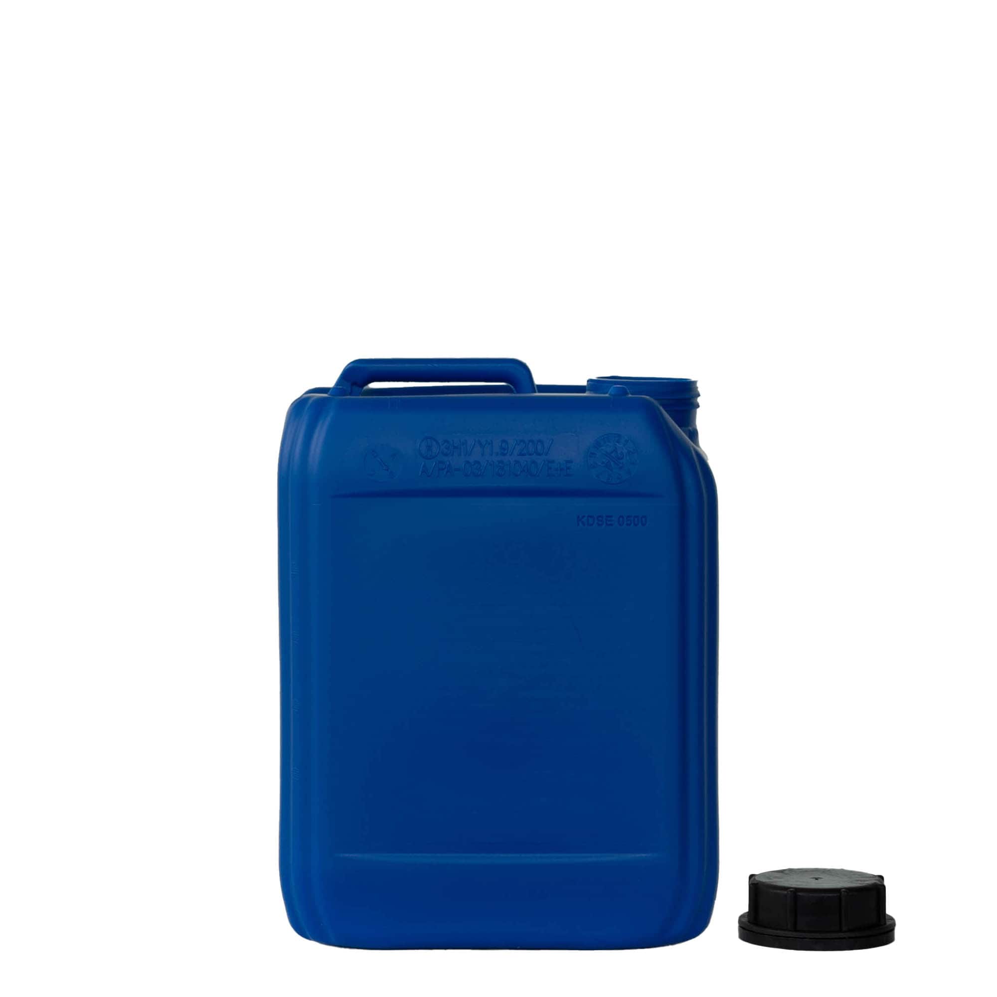 5 l bidão, retangular, plástico HDPE, azul, boca: ND 55