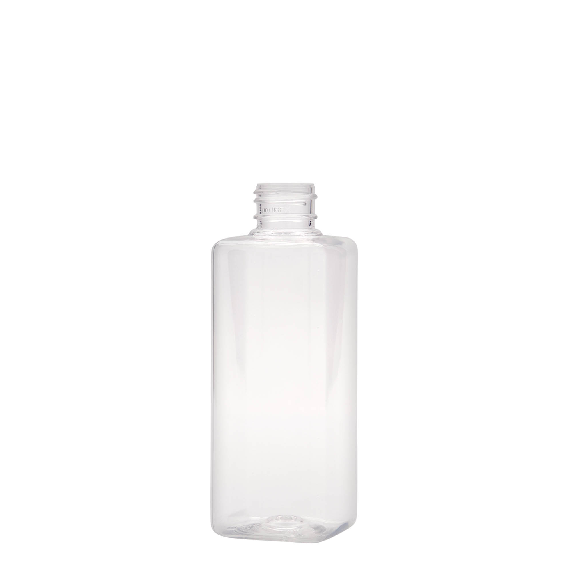 200 ml Garrafa PET 'Karl',quadrada, plástico, boca: 24/410