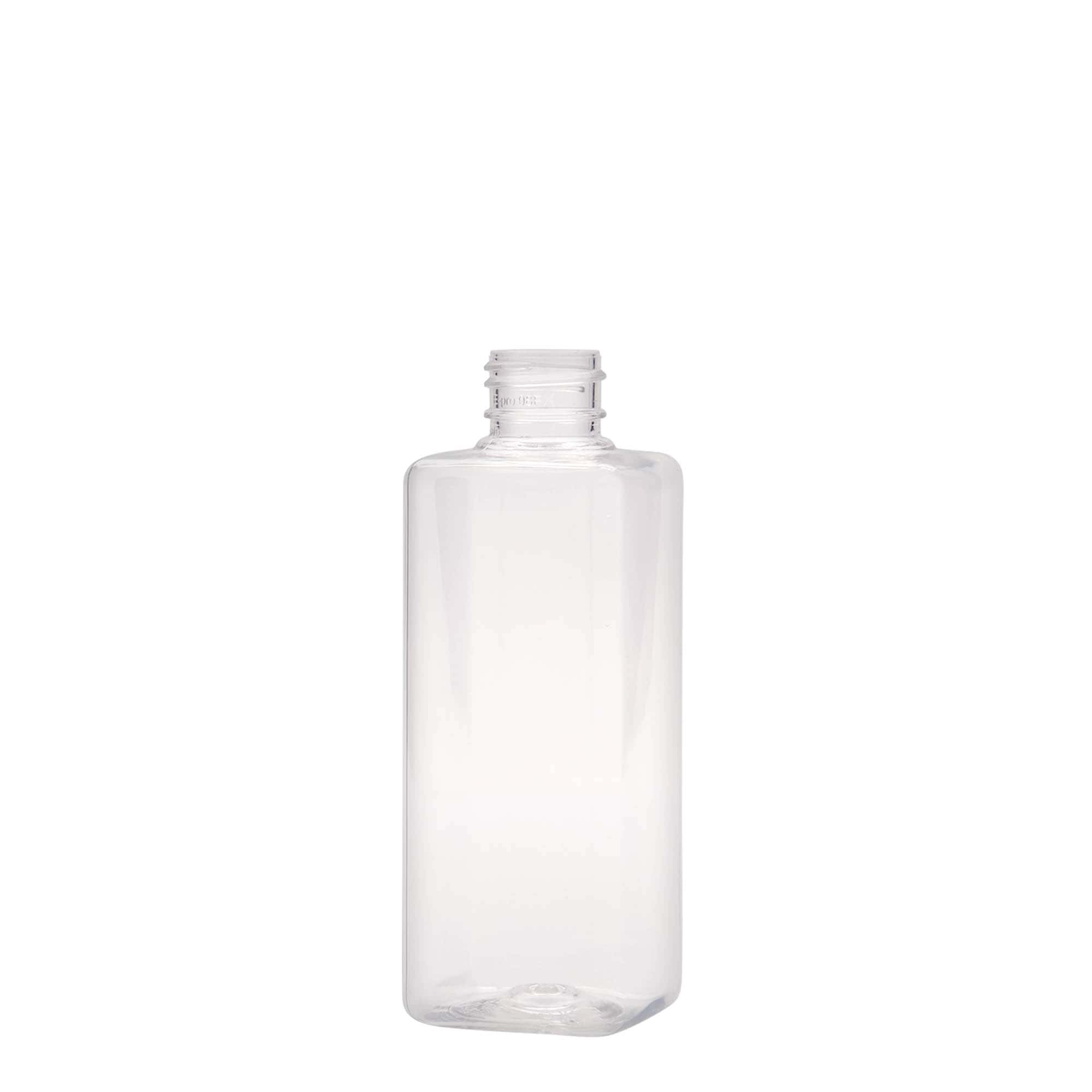 Garrafa PET de 200 ml 'Karl', quadrada, plástico, bocal: 24/410