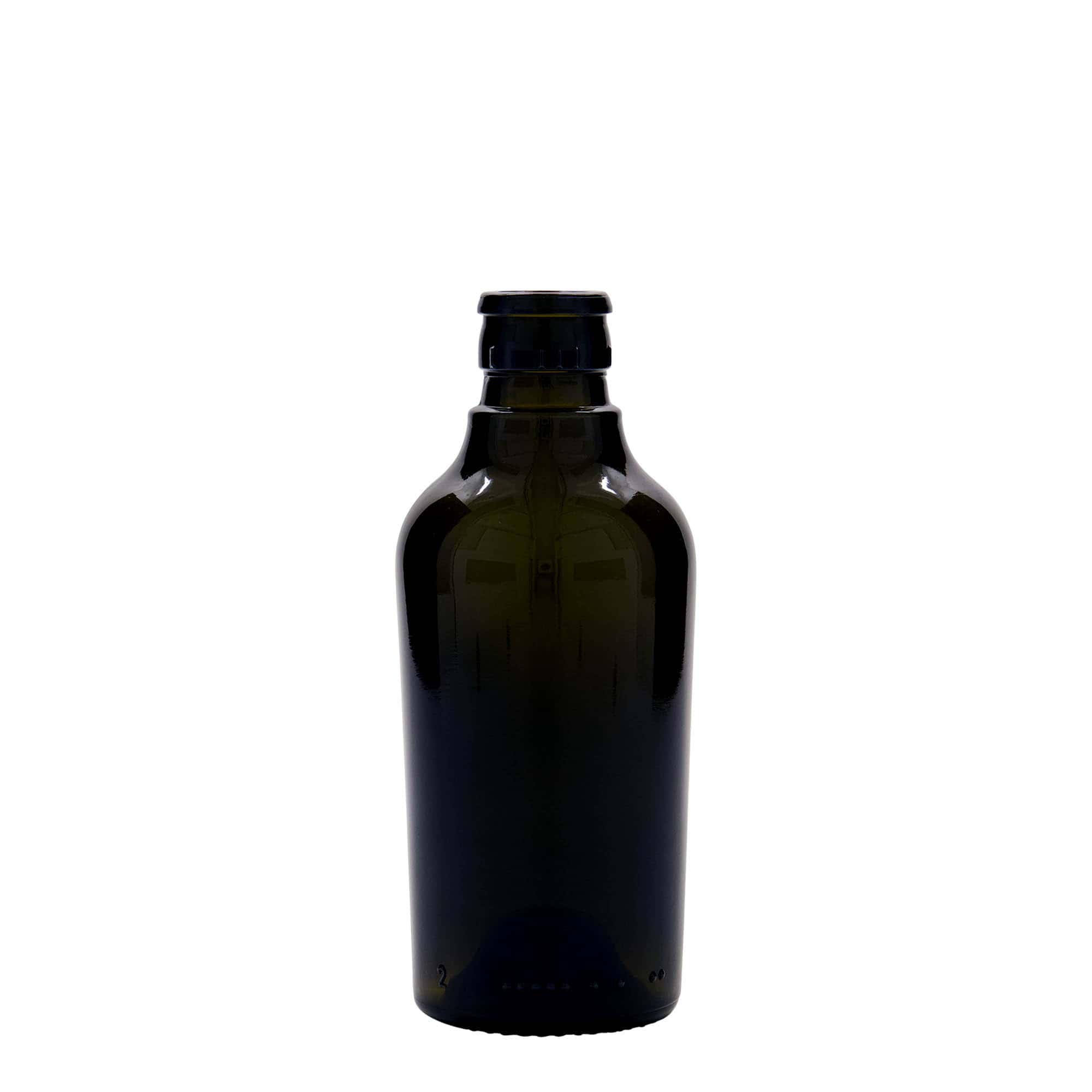 Garrafa de vinagre/óleo 'Oleum' 250 ml, vidro, verde antigo, bocal: DOP