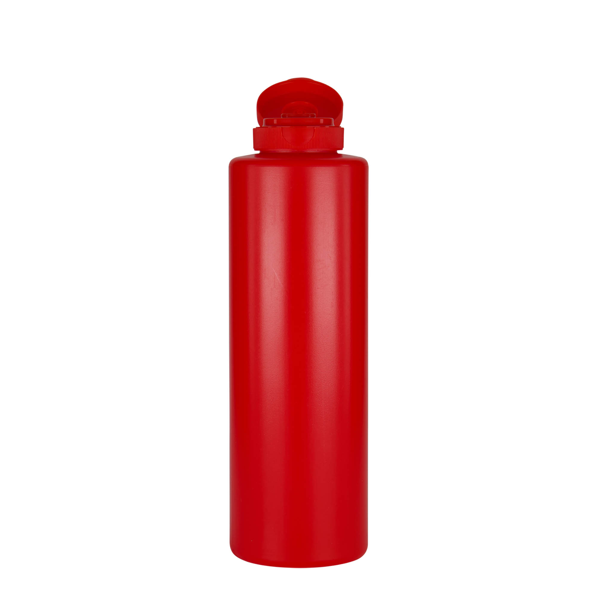 500 ml Frasco para molhos, plástico PEBD, vermelho, boca: GPI 38/400