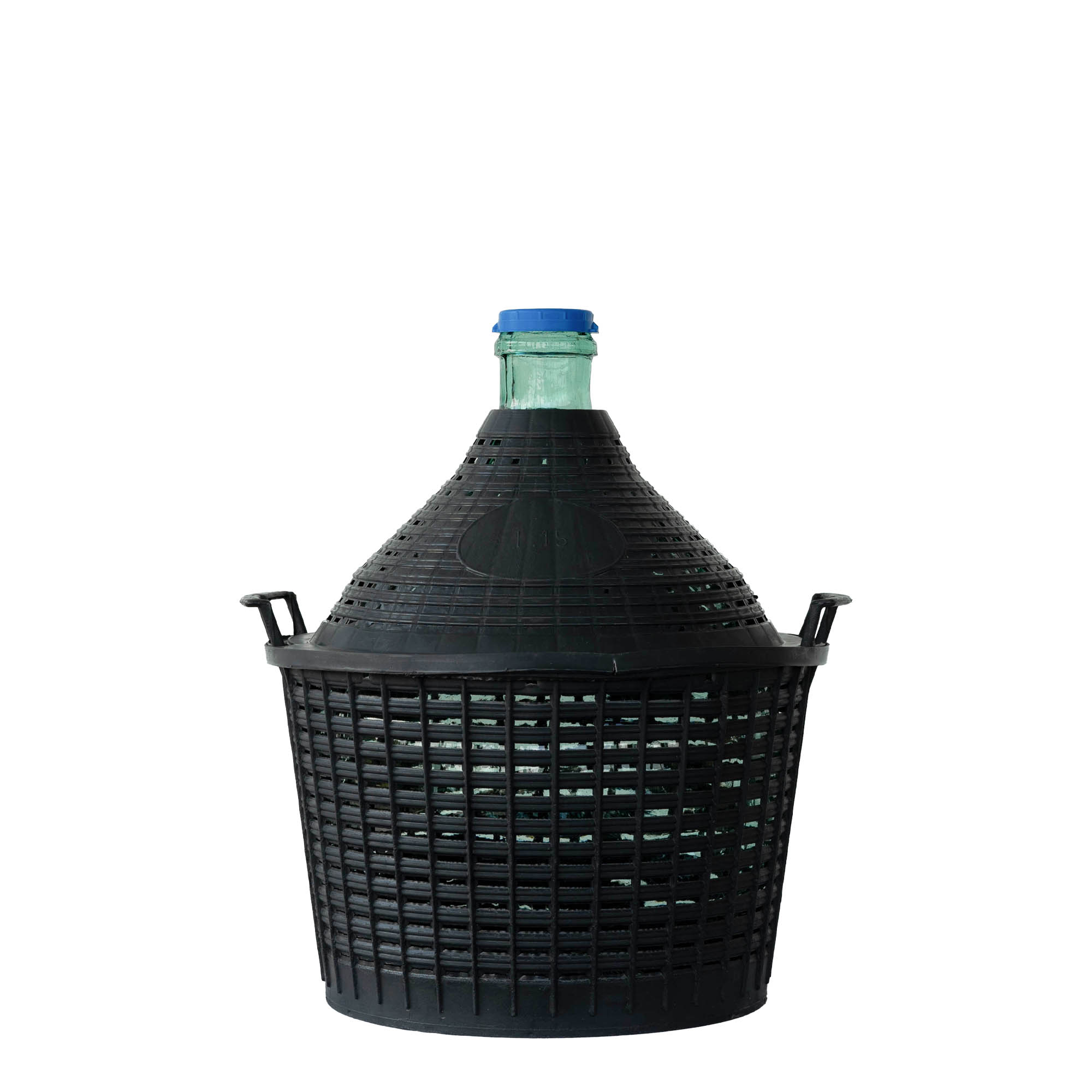 Botija de 15 l, pescoço estreito, vidro, abertura: tampa de encaixe Botija de 15 l, pescoço estreito, vidro, abertura: tampa de encaixe