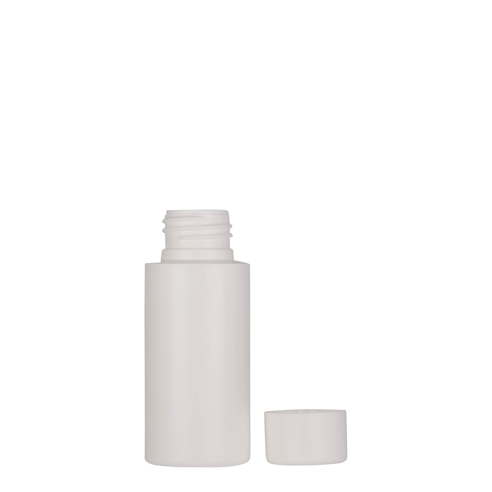 Frasco de plástico de 50 ml 'Pipe', HDPE verde, branco, bocal: 24/410 Frasco de plástico de 50 ml 'Pipe', HDPE verde, branco, bocal: 24/410