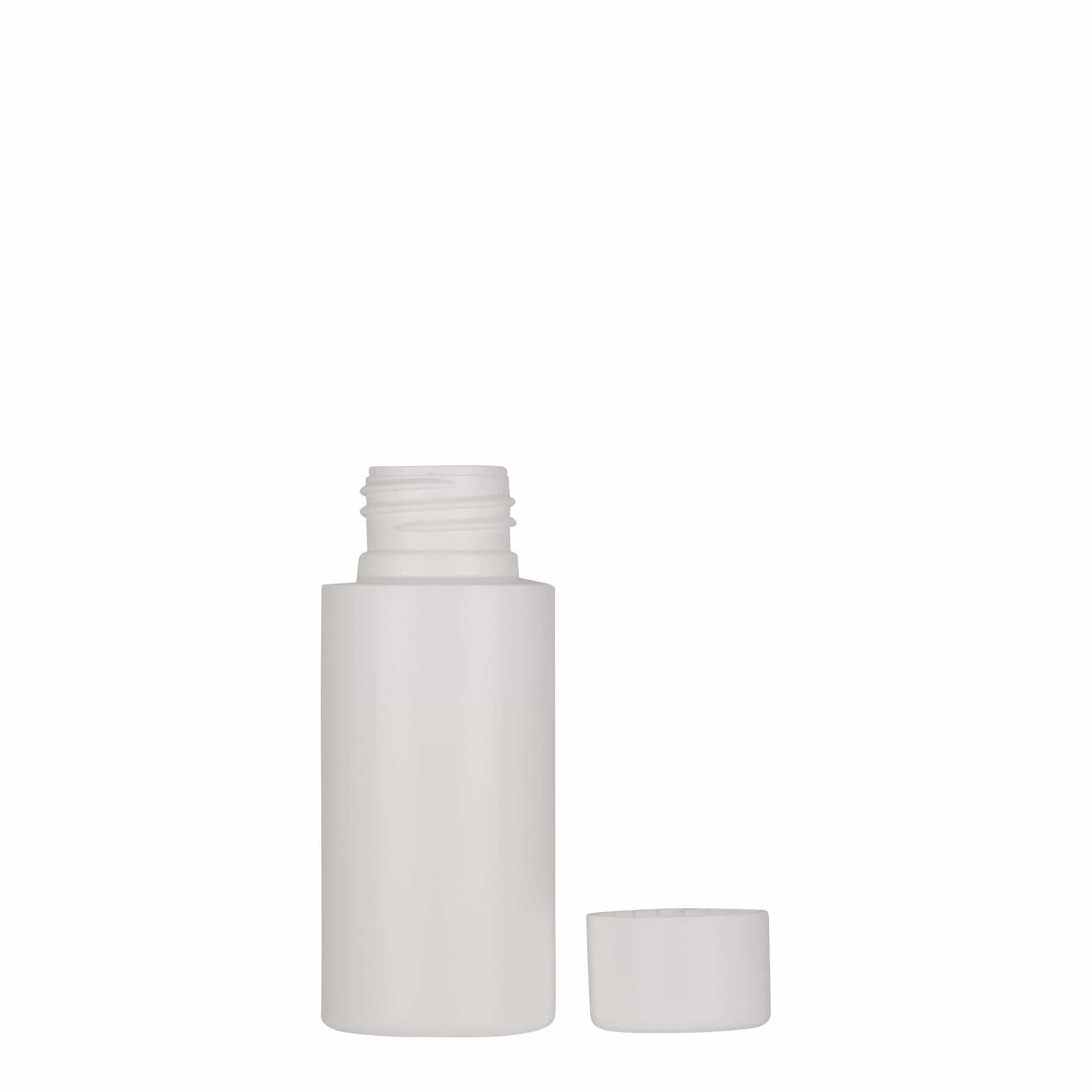 Frasco de plástico de 50 ml 'Pipe', HDPE verde, branco, bocal: 24/410