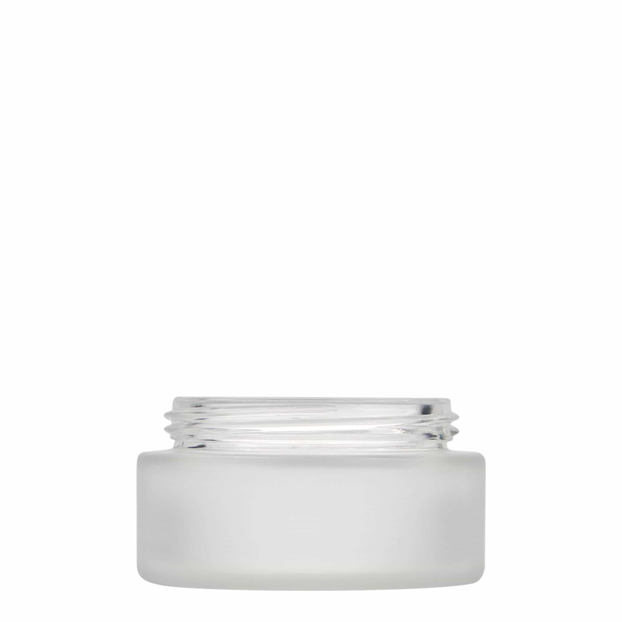 100 ml Pote 'Edição Platina', vidro, fosco, abertura: tampa de rosca