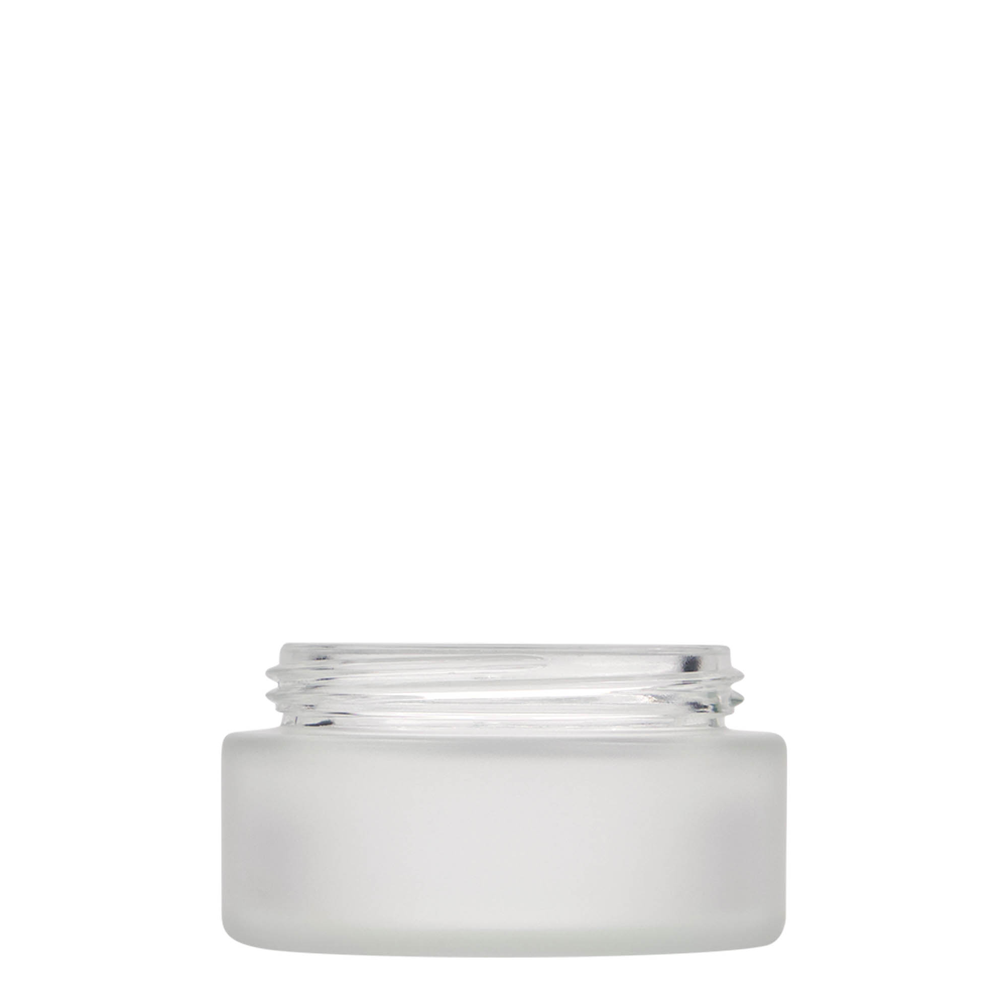 100 ml Pote 'Edição Platina', vidro, fosco, abertura: tampa de rosca