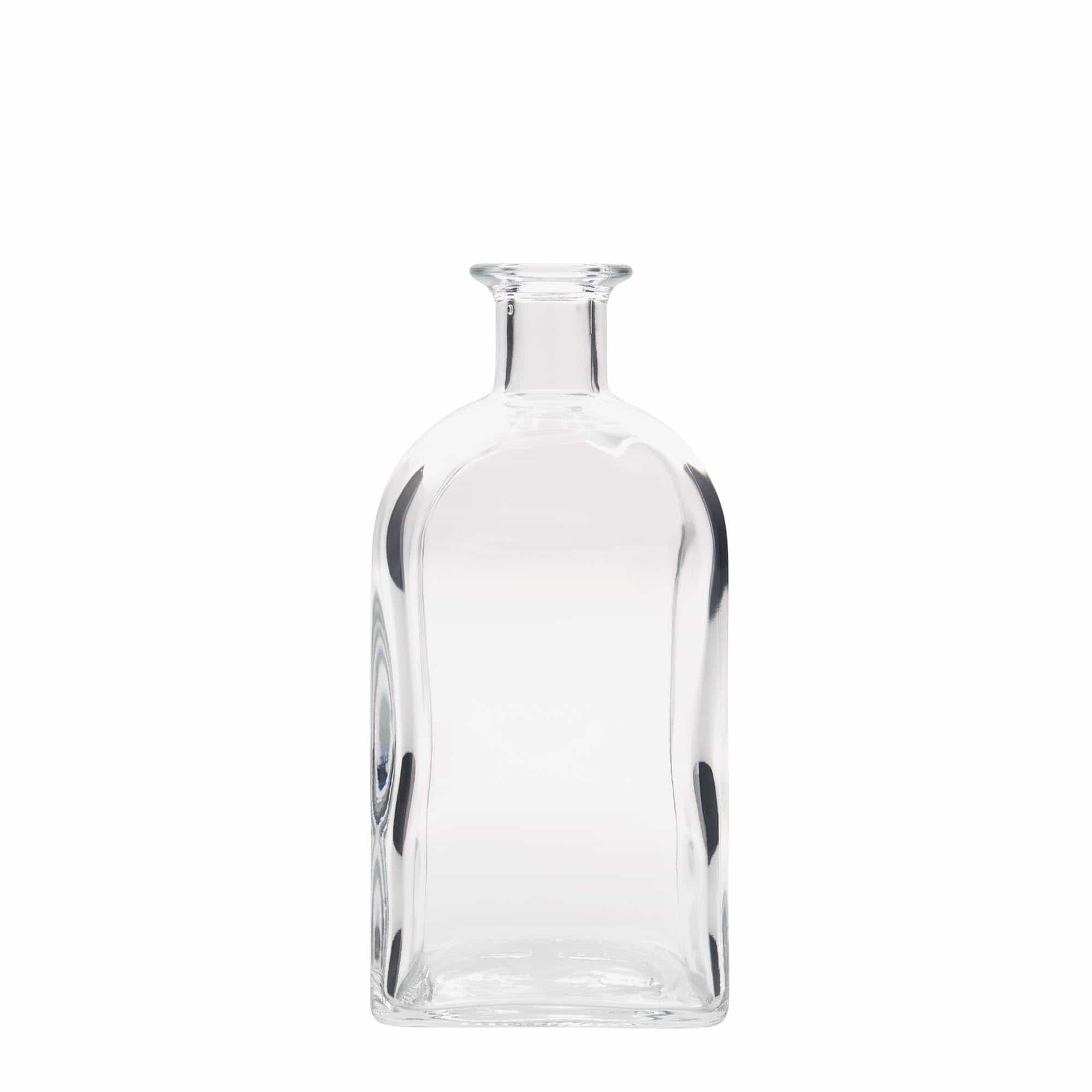 700 ml Garrafa de vidro farmacêutica Carré, quadrada, boca: Cortiça 700 ml Garrafa de vidro farmacêutica Carré, quadrada, boca: Cortiça
