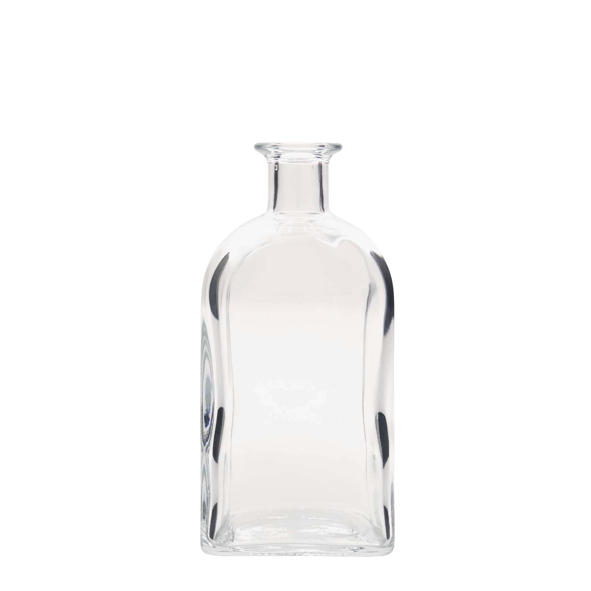 Garrafa de vidro de 700 ml Apotheker Carré, quadrada, boca: cortiça